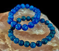 Blue Apatite Energy Bracelet | 8mm or 10mm Natural Stone Beads for Clarity, Focus & Motivation | | Wiccan Center