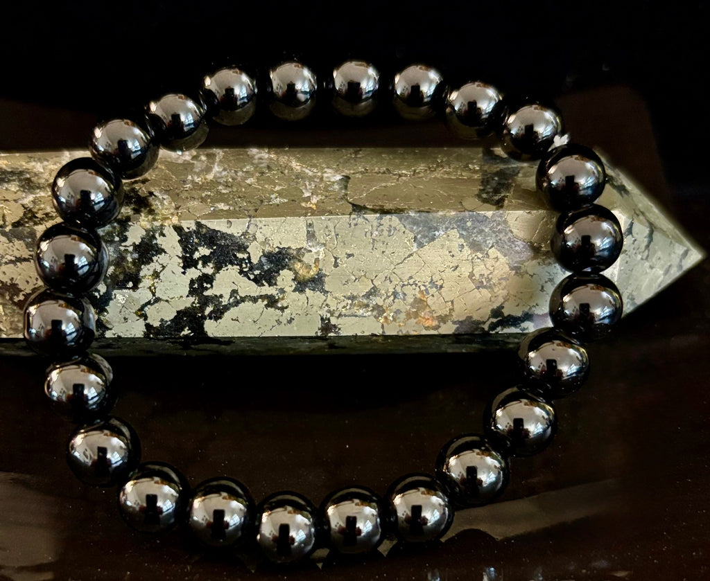 Black Onyx 8mm Reiki-Infused Protection & Grounding Bracelet (7.5” Medium Wrists) | | Wiccan Center