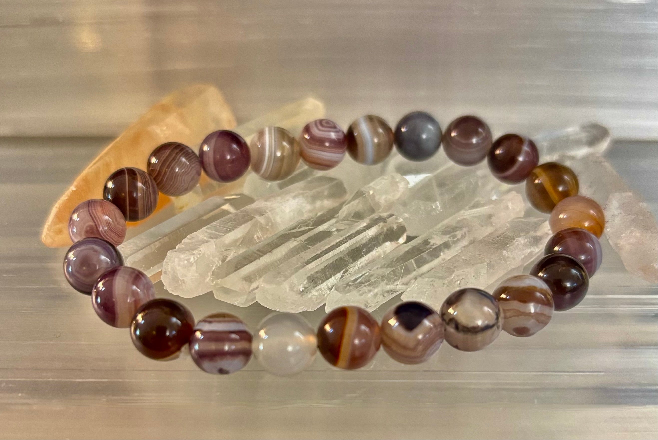 Botswana Agate Bracelet – Emotional Balance & Gentle Strength | | Wiccan Center
