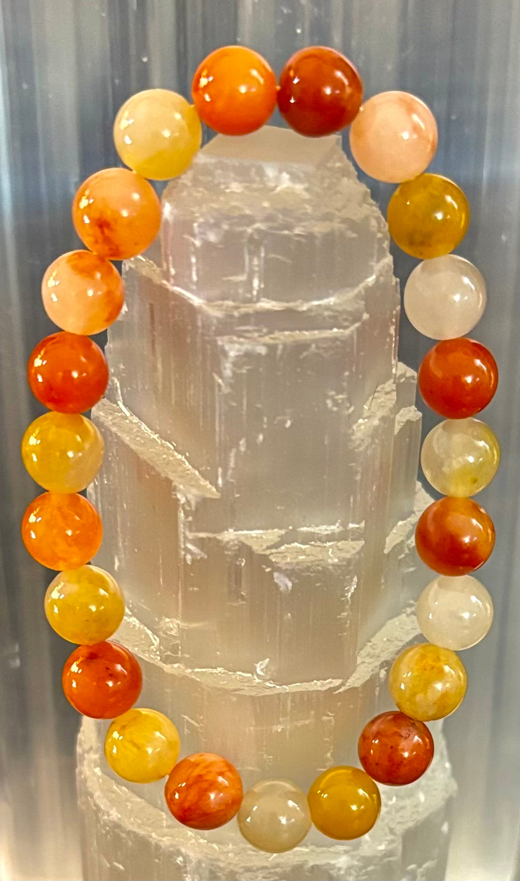 Red Aventurine Bracelet – Confidence, Creativity & Grounded Energy (Medium to Large Wrists) | | Wiccan Center