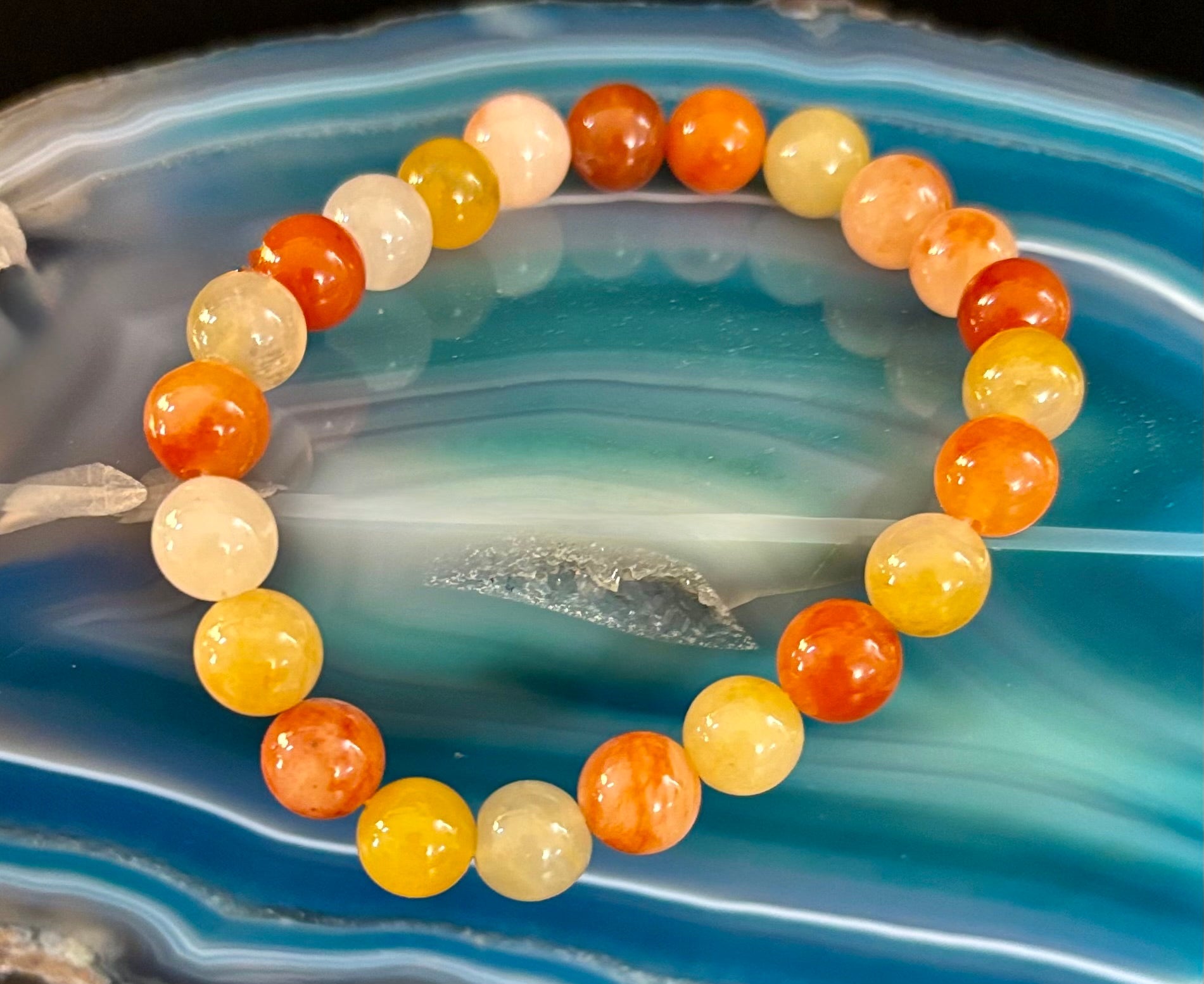 Red Aventurine Bracelet – Confidence, Creativity & Grounded Energy (Medium to Large Wrists) | | Wiccan Center