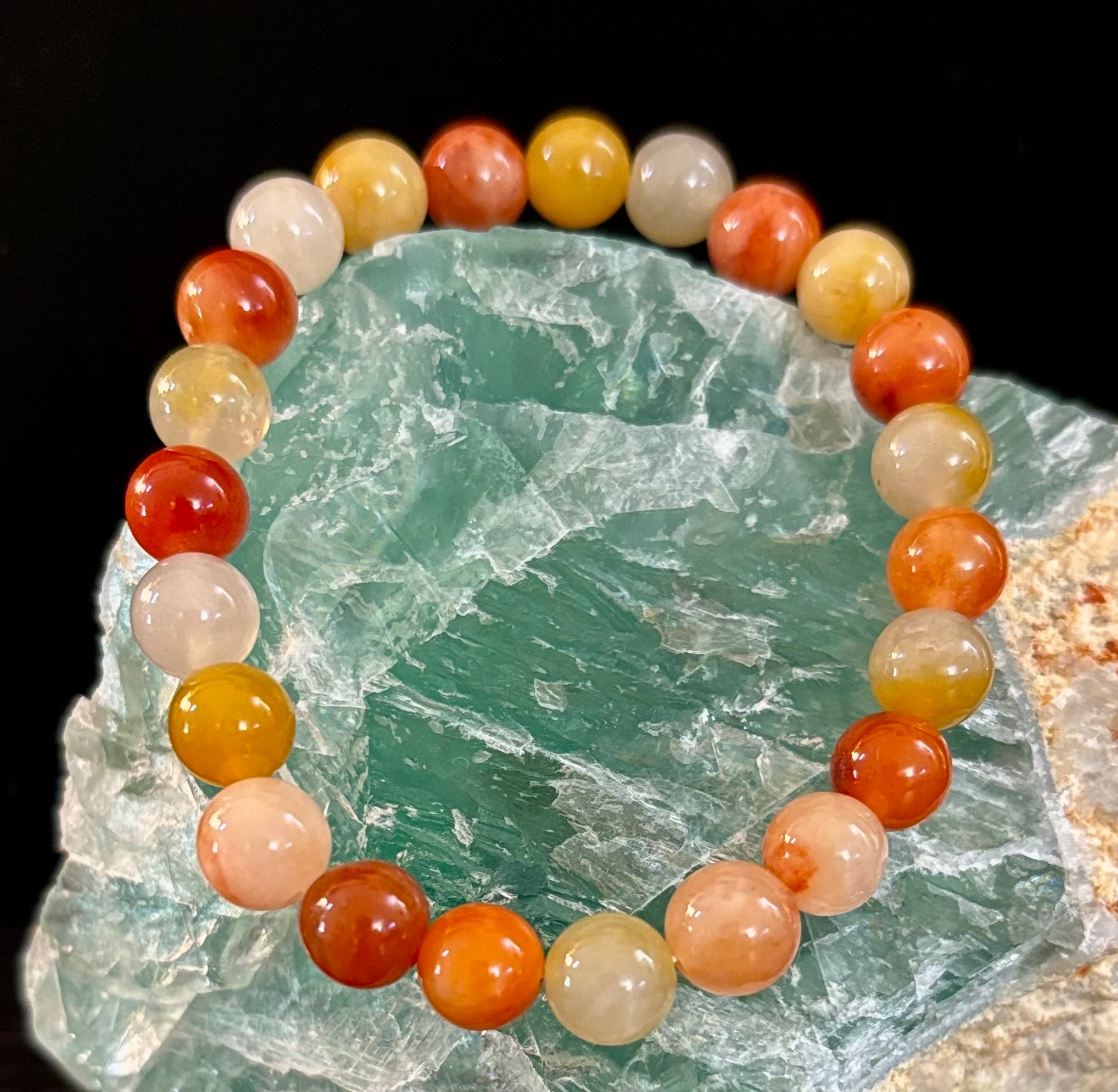 Red Aventurine Bracelet – Confidence, Creativity & Grounded Energy (Medium to Large Wrists) | | Wiccan Center