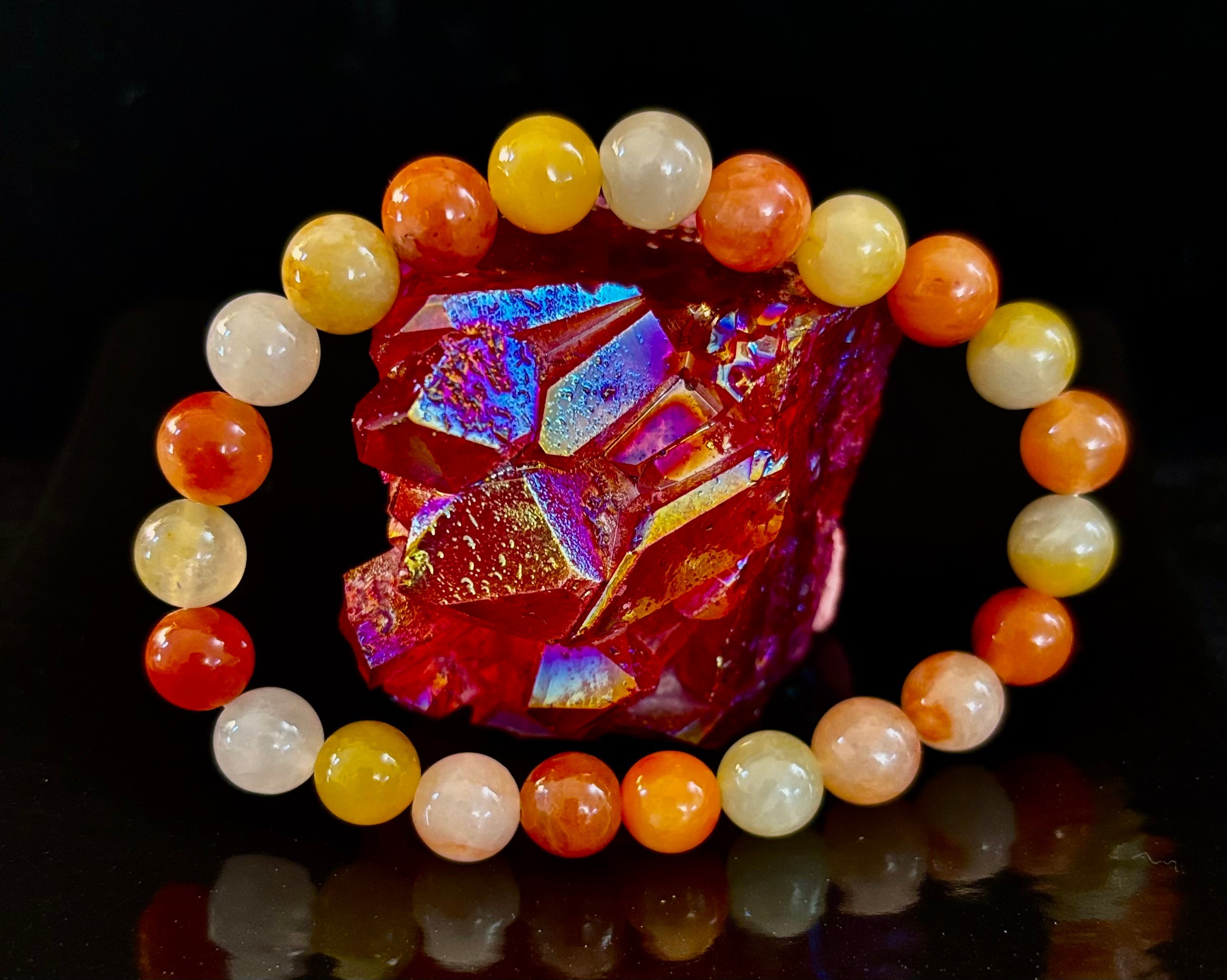 Red Aventurine Bracelet – Confidence, Creativity & Grounded Energy (Medium to Large Wrists) | | Wiccan Center