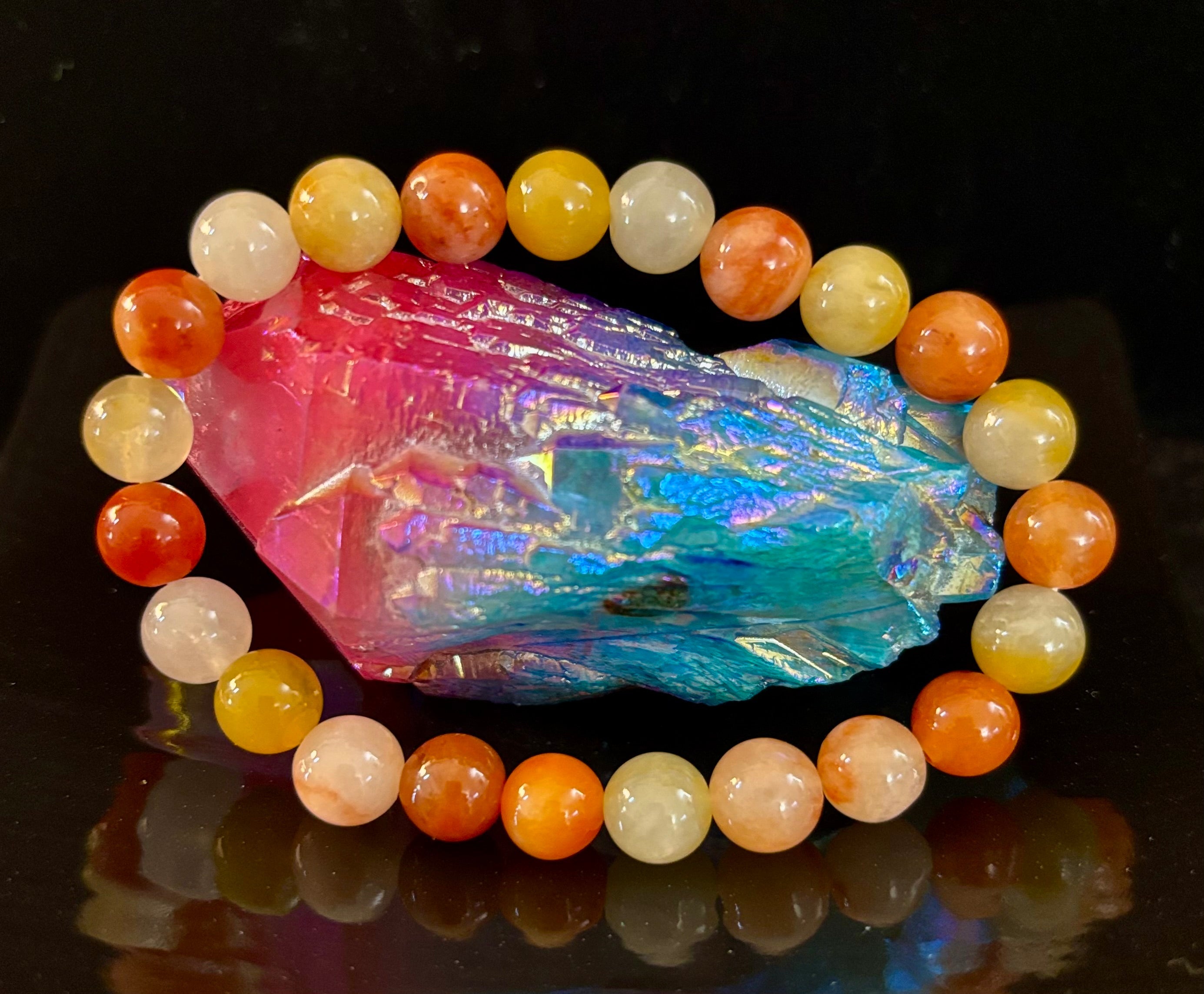 Red Aventurine Bracelet – Confidence, Creativity & Grounded Energy (Medium to Large Wrists) | | Wiccan Center
