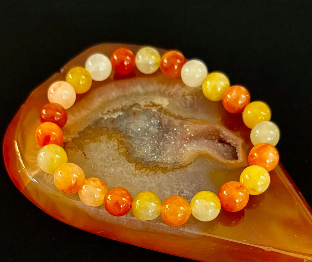 Red Aventurine Bracelet – Confidence, Creativity & Grounded Energy (Medium to Large Wrists) | | Wiccan Center