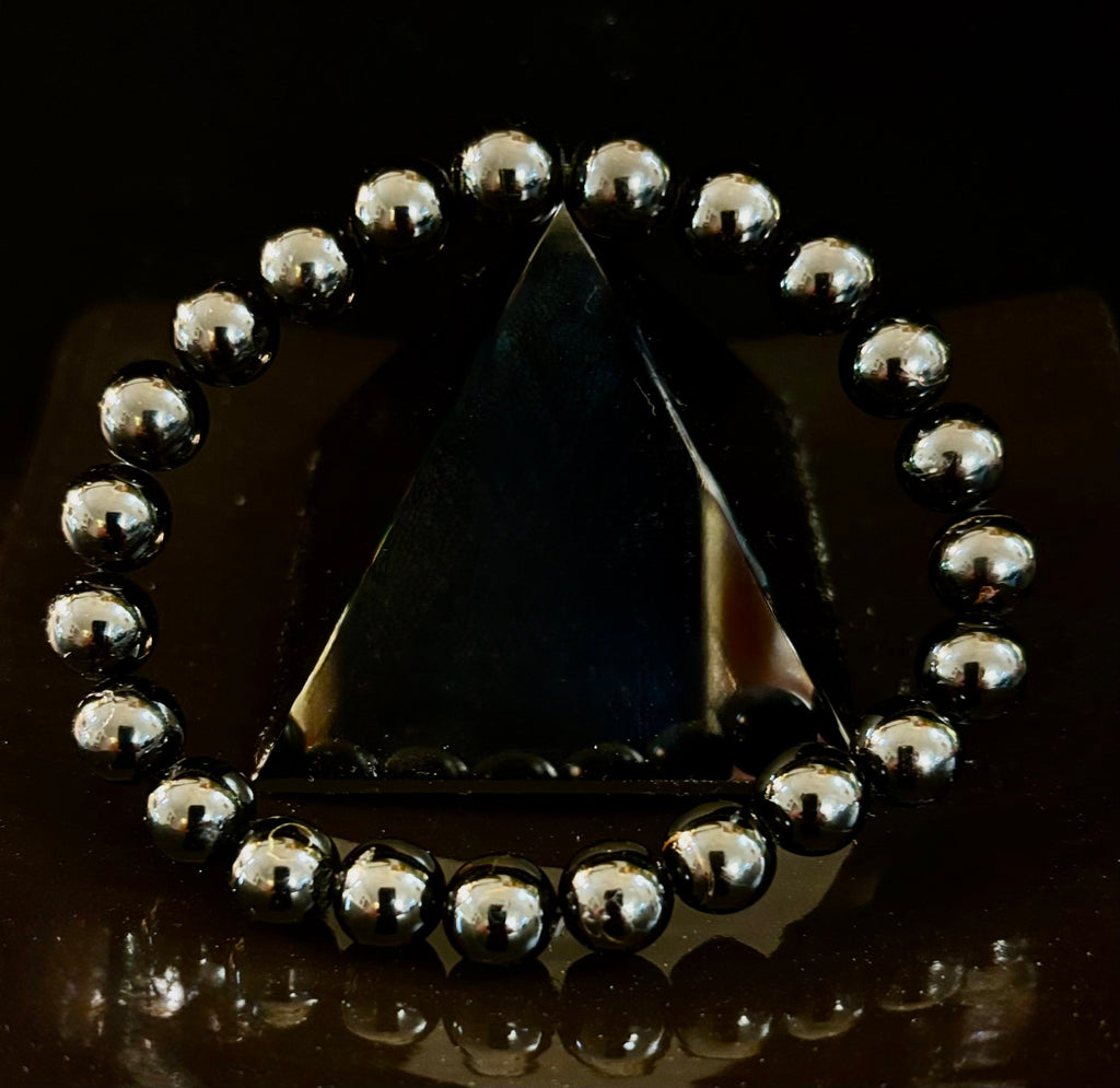 Black Tourmaline Bracelet – Protection, Grounding & Energy Shield (Medium to Large Wrists) | | Wiccan Center