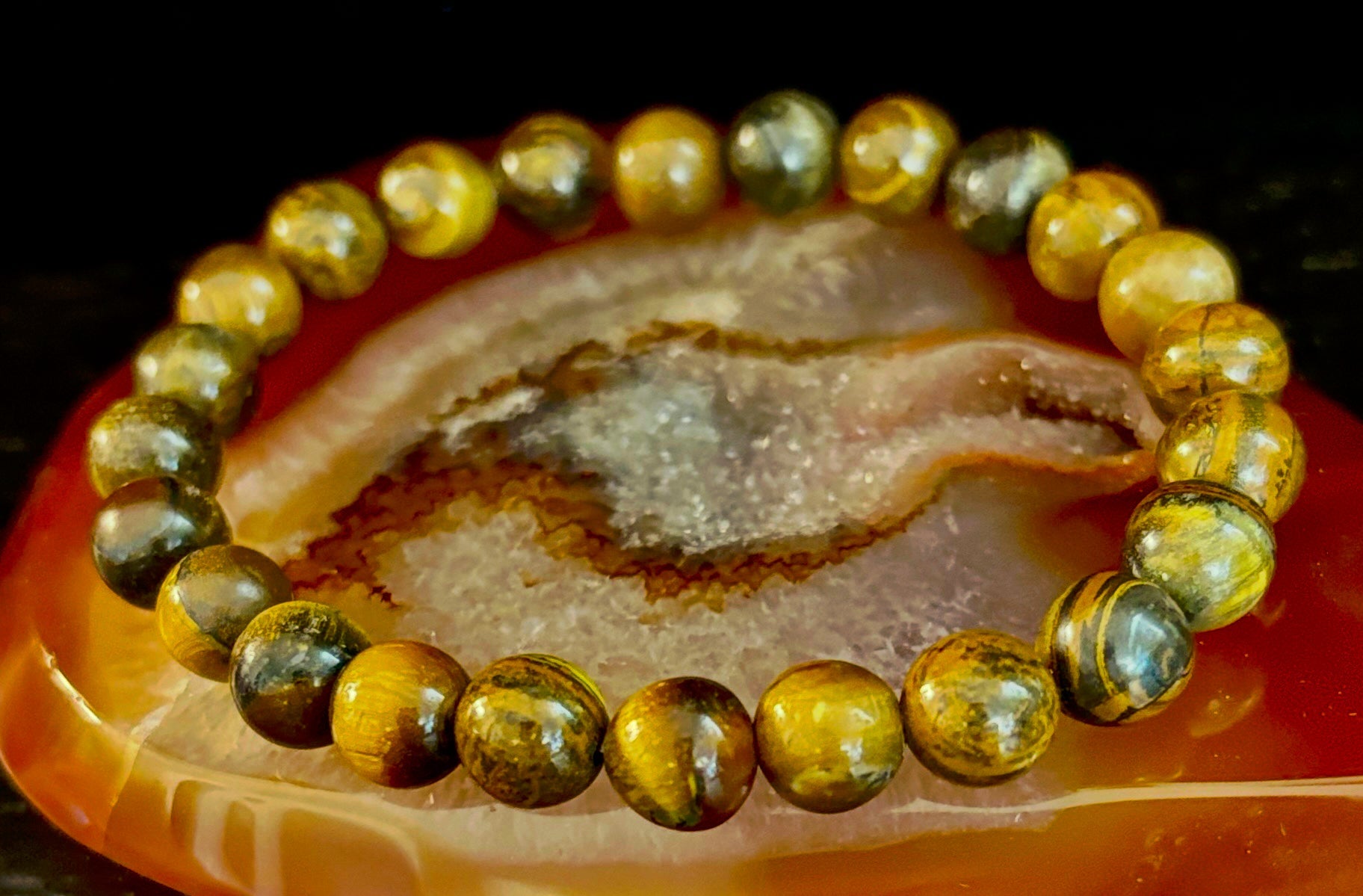 Tiger Iron Bracelet – Strength, Focus & Grounded Power (Medium to Large Wrists) | | Wiccan Center