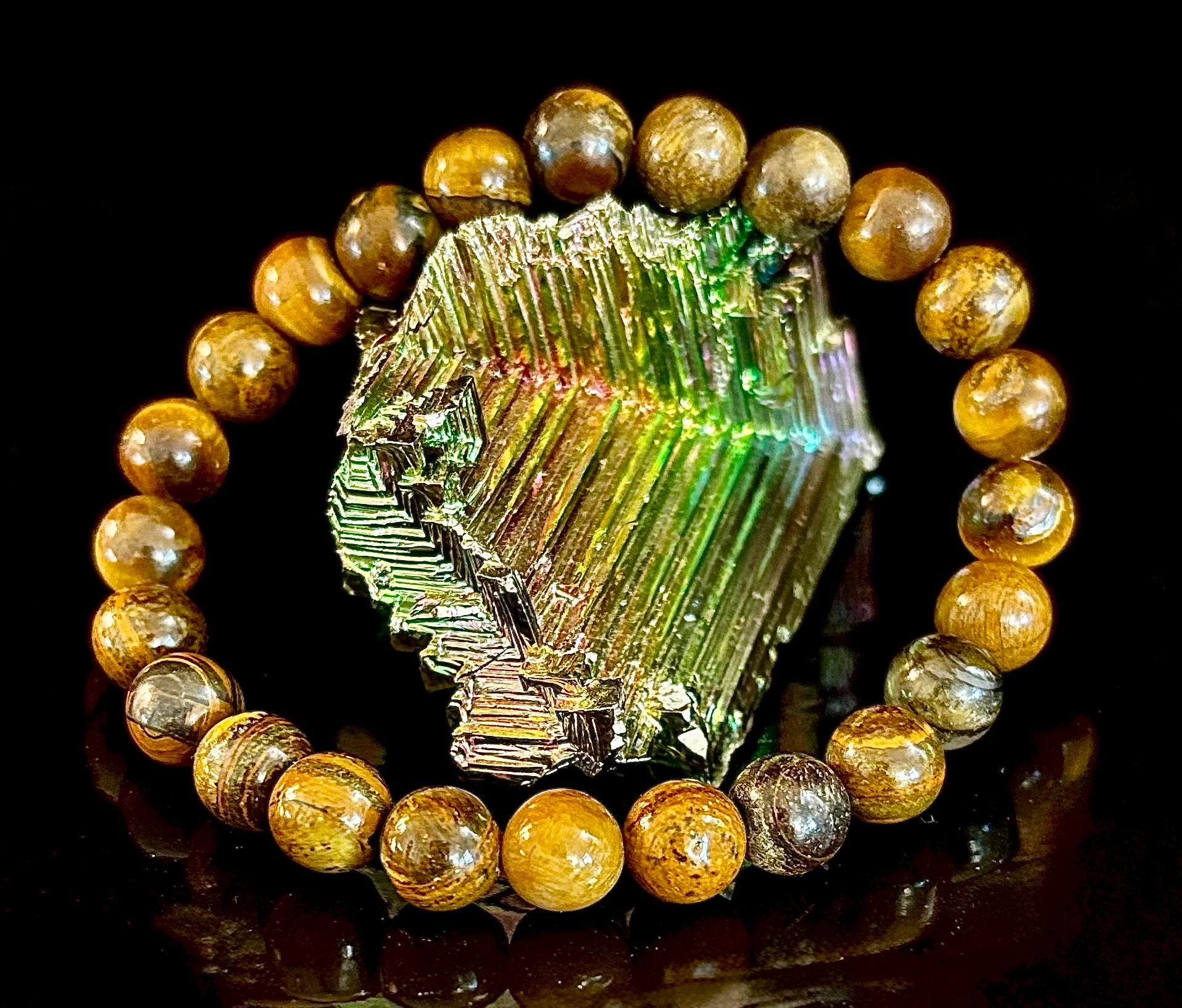 Tiger Iron Bracelet – Strength, Focus & Grounded Power (Medium to Large Wrists) | | Wiccan Center