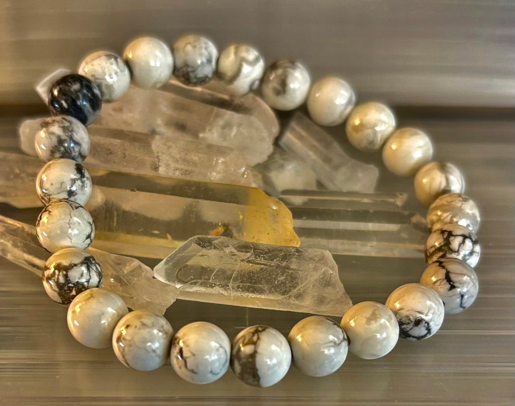 White Howlite Bracelet – Calm, Clarity & Inner Peace | | Wiccan Center
