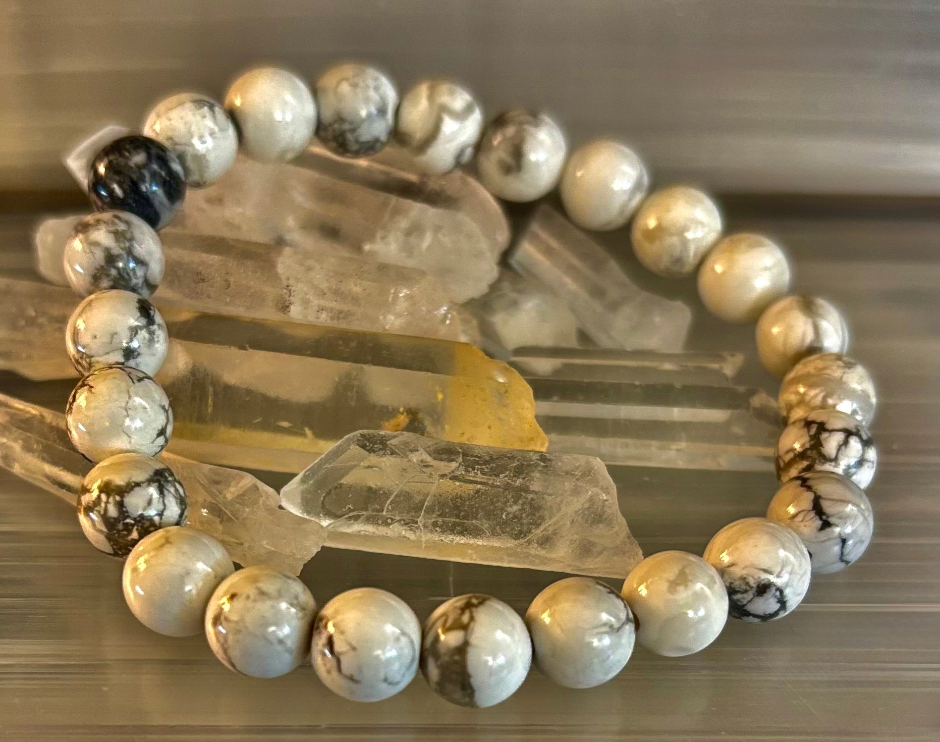 White Howlite Bracelet – Calm, Clarity & Inner Peace | | Wiccan Center