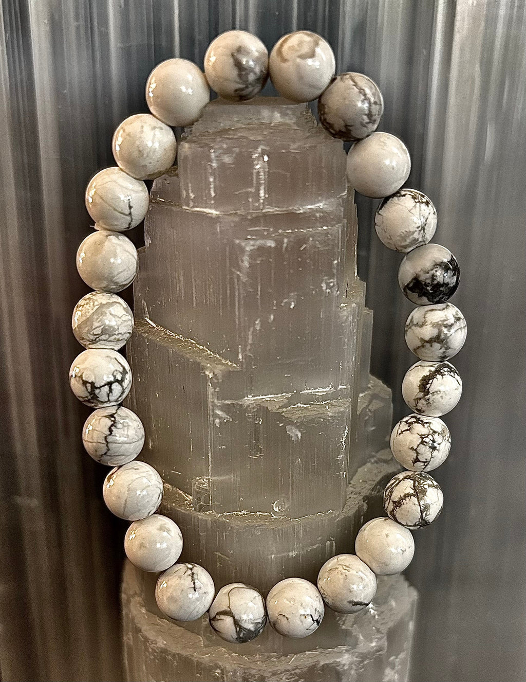 White Howlite Bracelet – Calm, Clarity & Inner Peace | | Wiccan Center