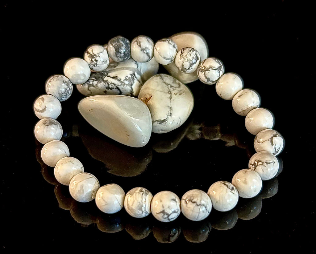 White Howlite Bracelet – Calm, Clarity & Inner Peace | | Wiccan Center