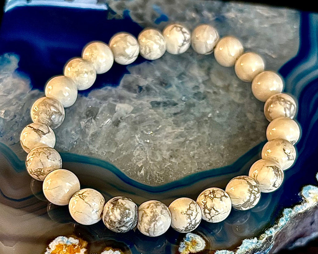 White Howlite Bracelet – Calm, Clarity & Inner Peace | | Wiccan Center