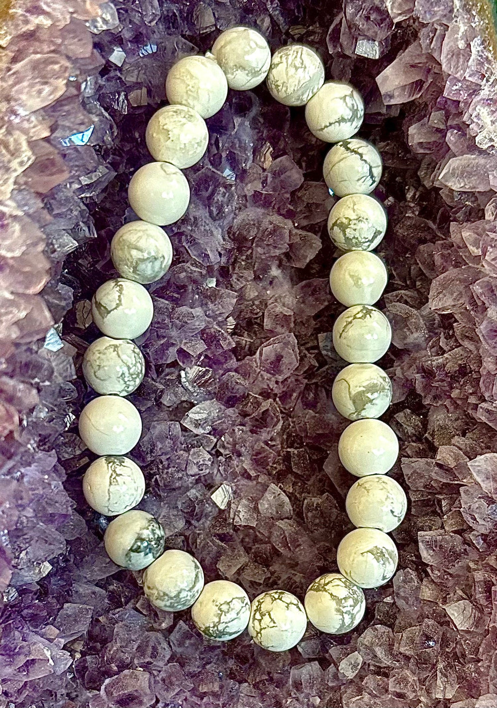 White Howlite Bracelet – Calm, Clarity & Inner Peace | | Wiccan Center