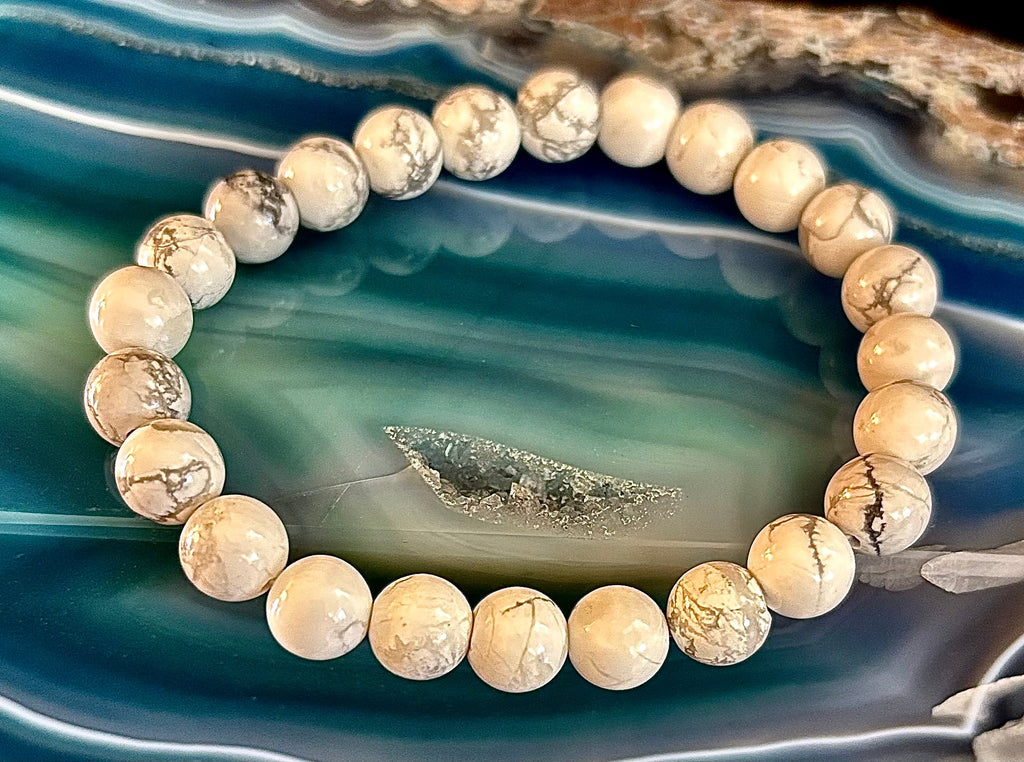 White Howlite Bracelet – Calm, Clarity & Inner Peace | | Wiccan Center