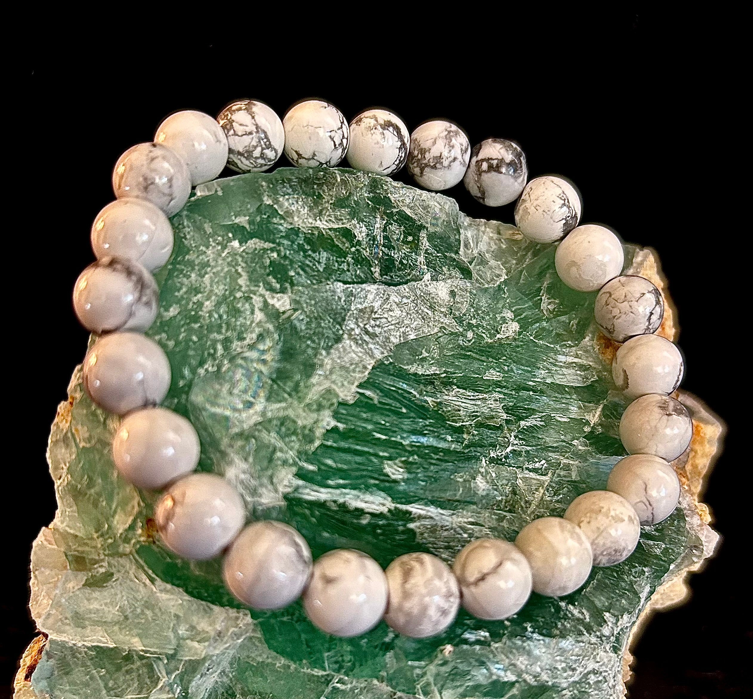 White Howlite Bracelet – Calm, Clarity & Inner Peace | | Wiccan Center