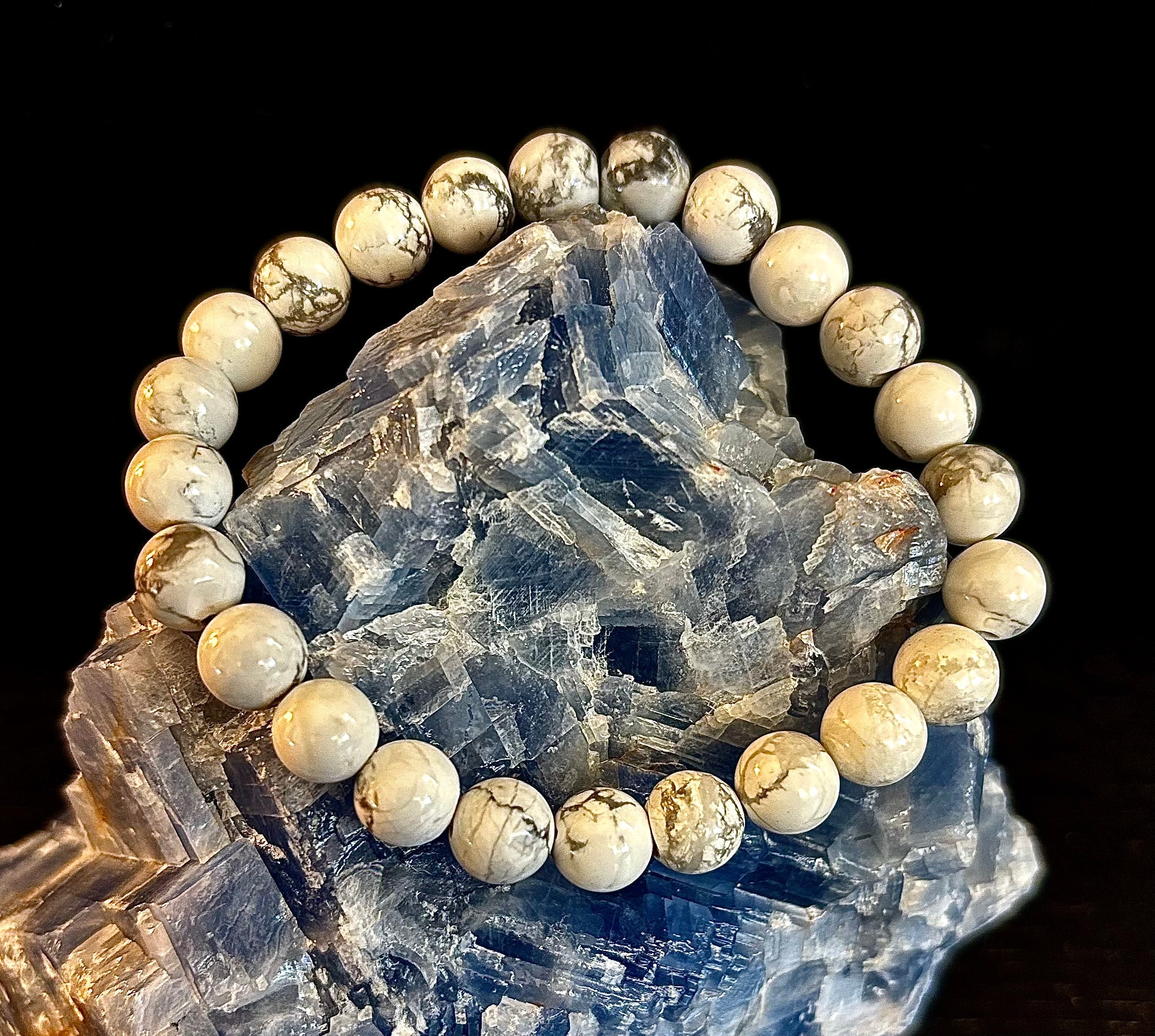 White Howlite Bracelet – Calm, Clarity & Inner Peace | | Wiccan Center