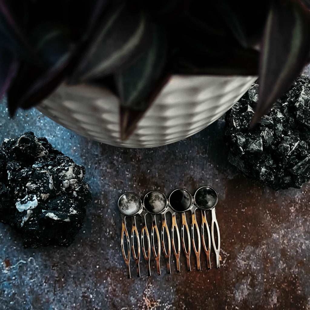 Phases of the Moon Hair Comb | Hair Accessories | Wiccan Center