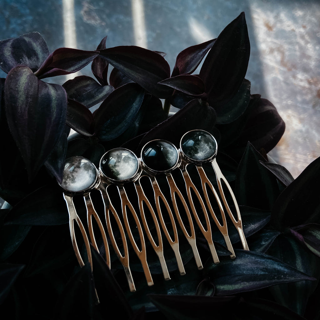 Phases of the Moon Hair Comb | Hair Accessories | Wiccan Center