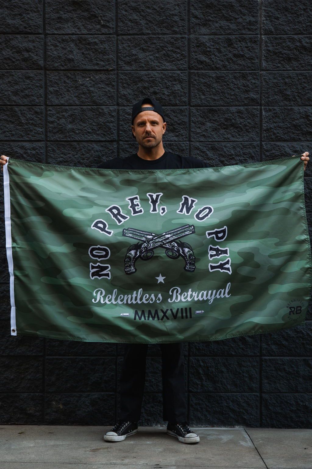 No Prey, No Pay Camo Flag | | Wiccan Center