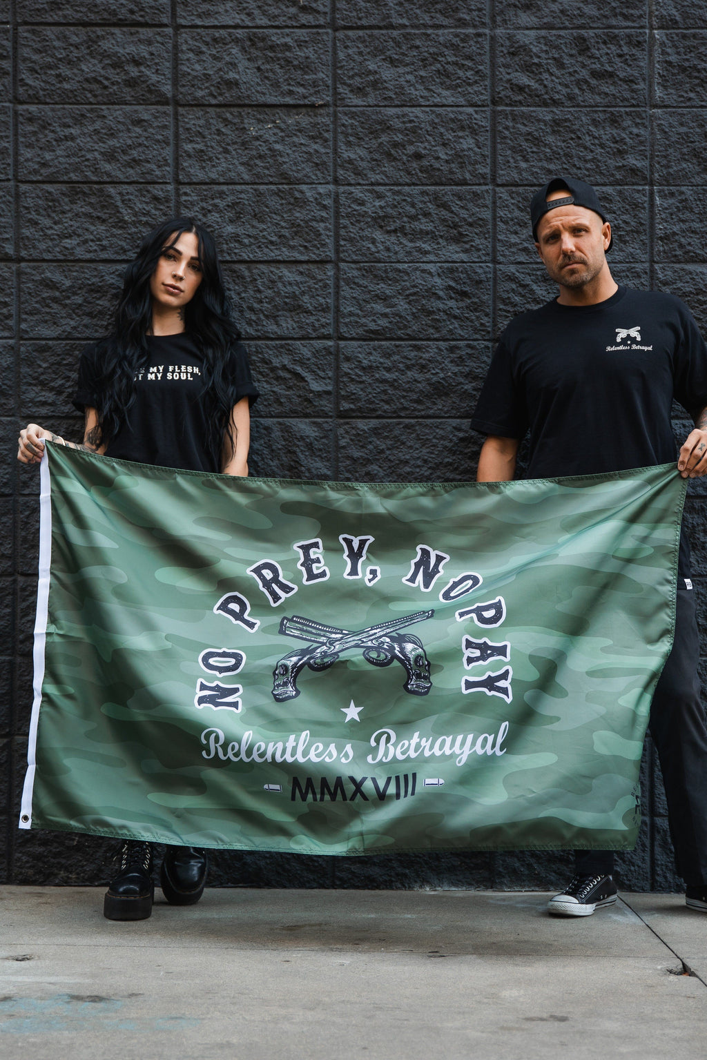 No Prey, No Pay Camo Flag | | Wiccan Center