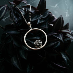 Circle Necklace with Authentic Raw Meteorite | Necklace | Wiccan Center