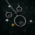 Meteorite Jewelry Set - Circle Necklace and Earrings | Jewelry Set | Wiccan Center
