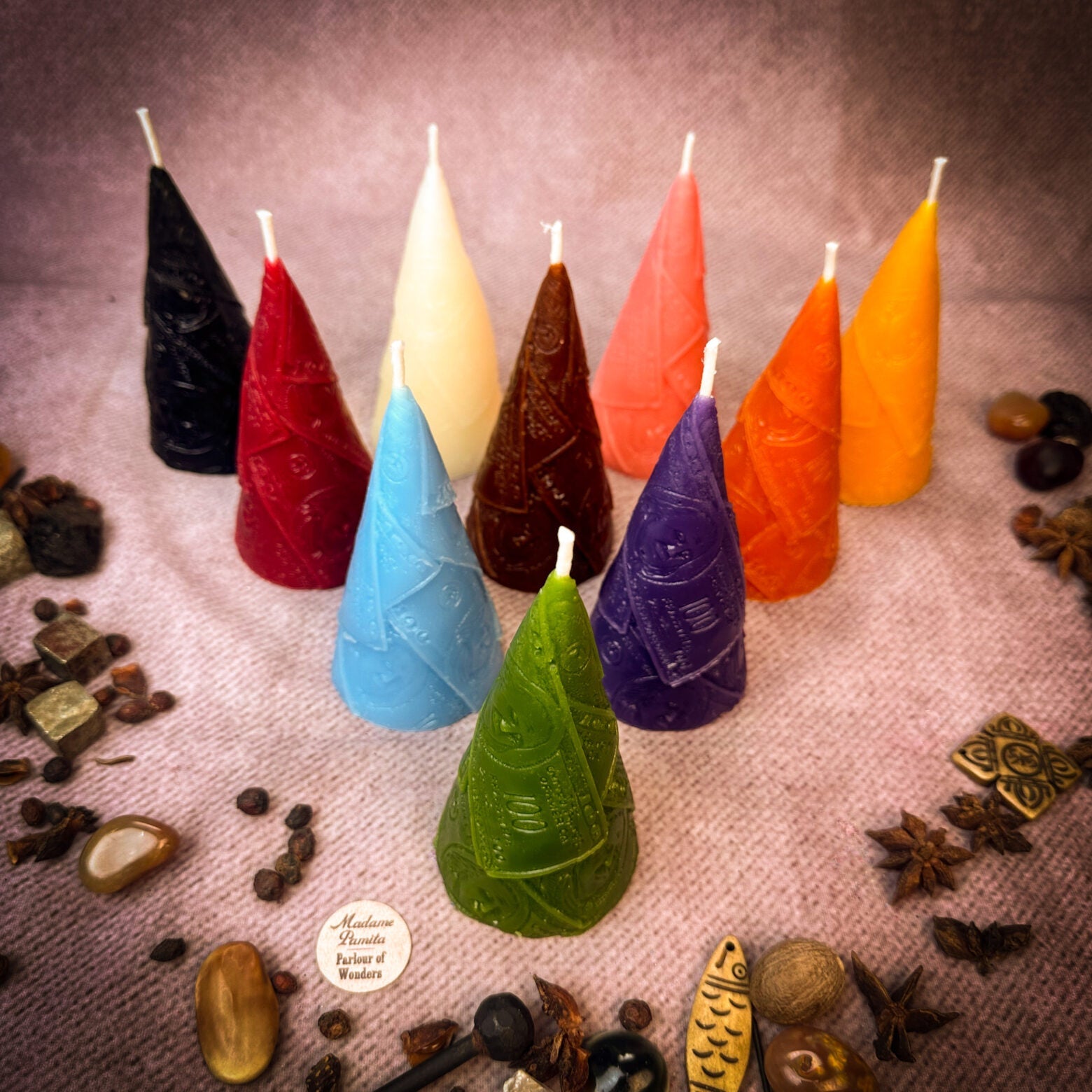 Beeswax Money Maker Spell Candle - Prosperity & Abundance Magic | Beeswax Candle | Wiccan Center