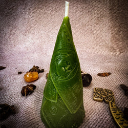 Beeswax Money Maker Spell Candle - Prosperity & Abundance Magic | Beeswax Candle | Wiccan Center