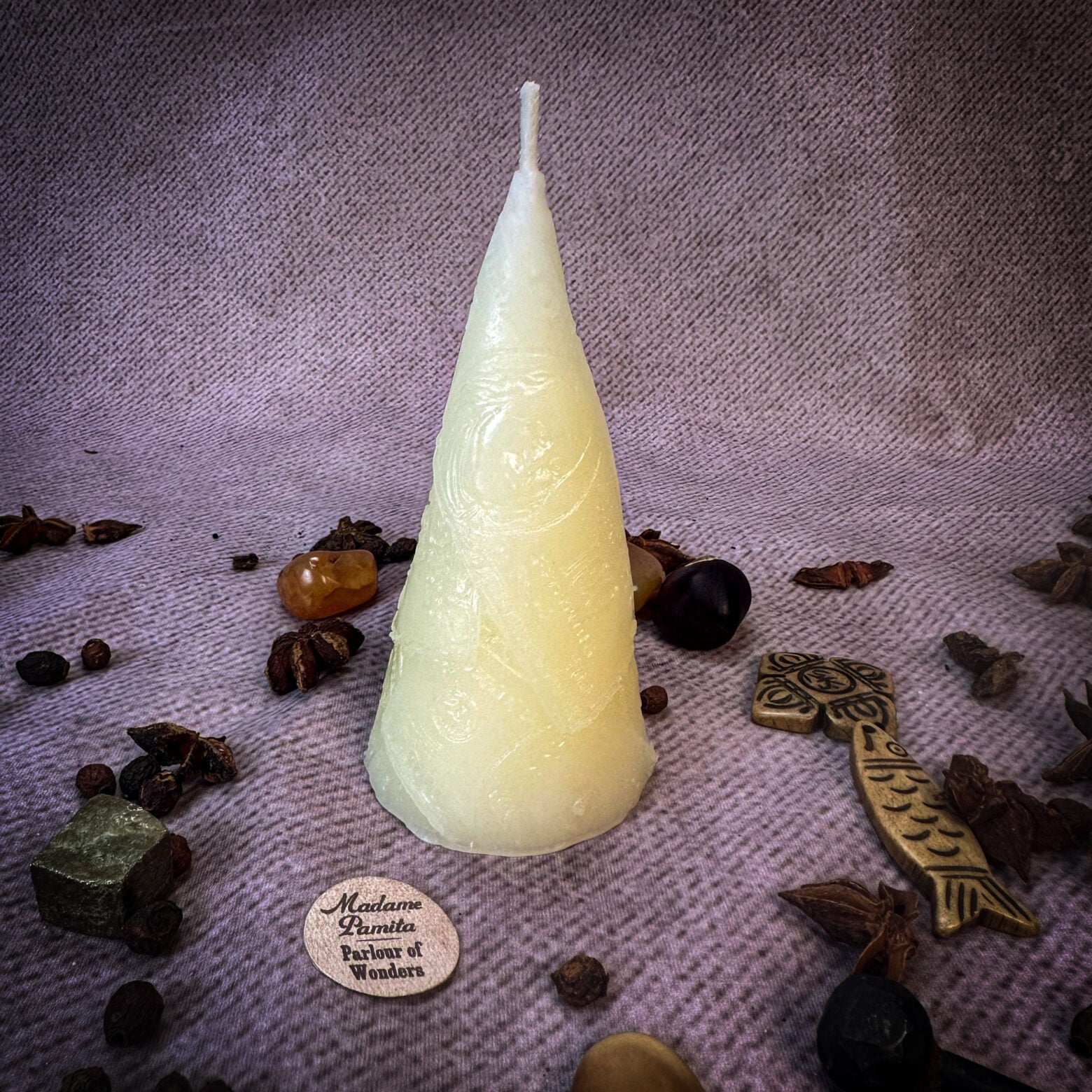 Beeswax Money Maker Spell Candle - Prosperity & Abundance Magic | Beeswax Candle | Wiccan Center