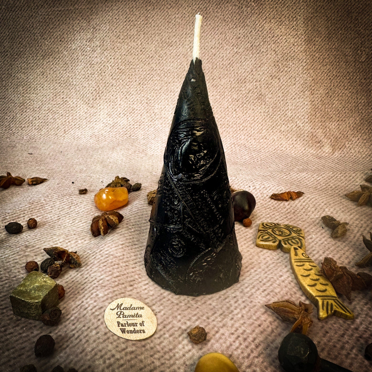 Beeswax Money Maker Spell Candle - Prosperity & Abundance Magic | Beeswax Candle | Wiccan Center