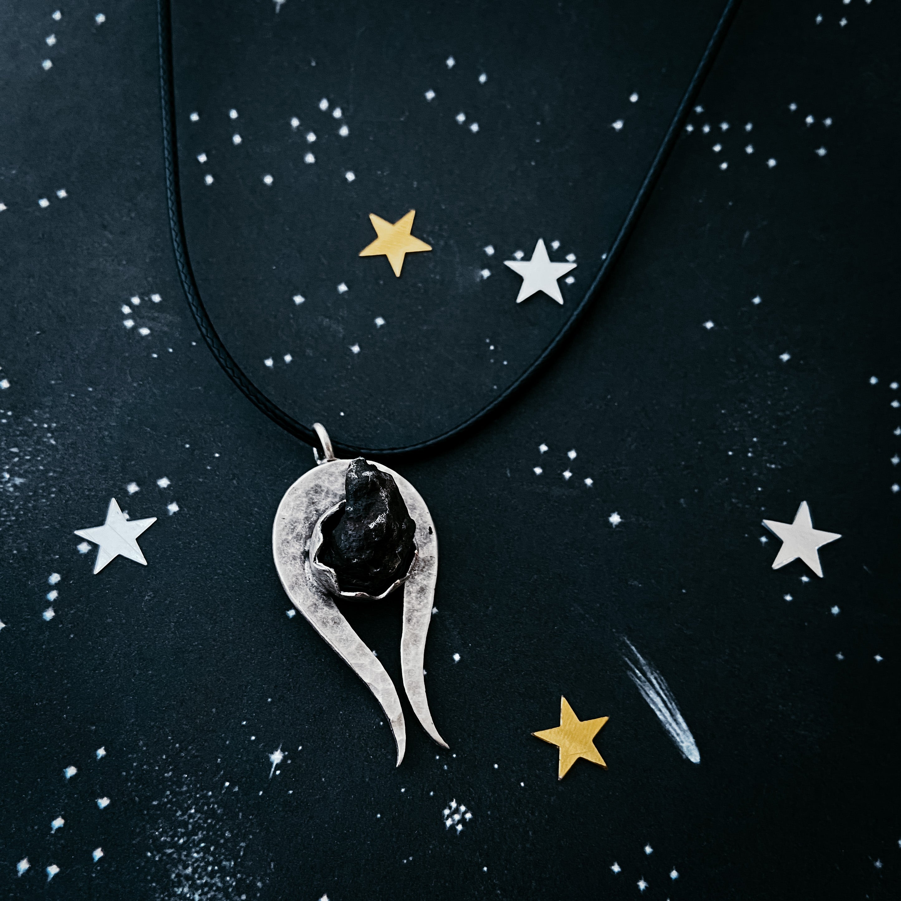 Comet Necklace with Authentic Meteorite | Necklace | Wiccan Center