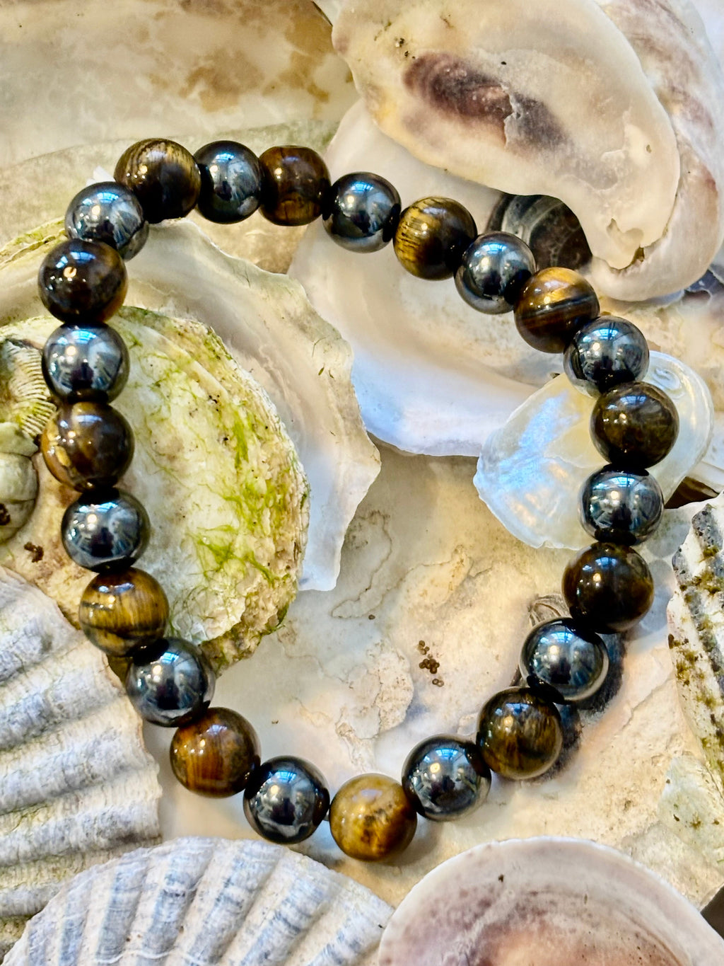 Tiger Eye & Hematite Protection Bracelet – Strength, Balance & Grounding Energy | | Wiccan Center