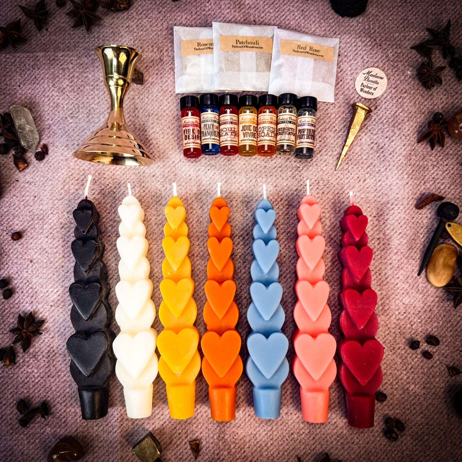 Love Wishes Candle Spell Kit - Multi-Day Love Manifestation Magic | Candle Spell Kit | Wiccan Center