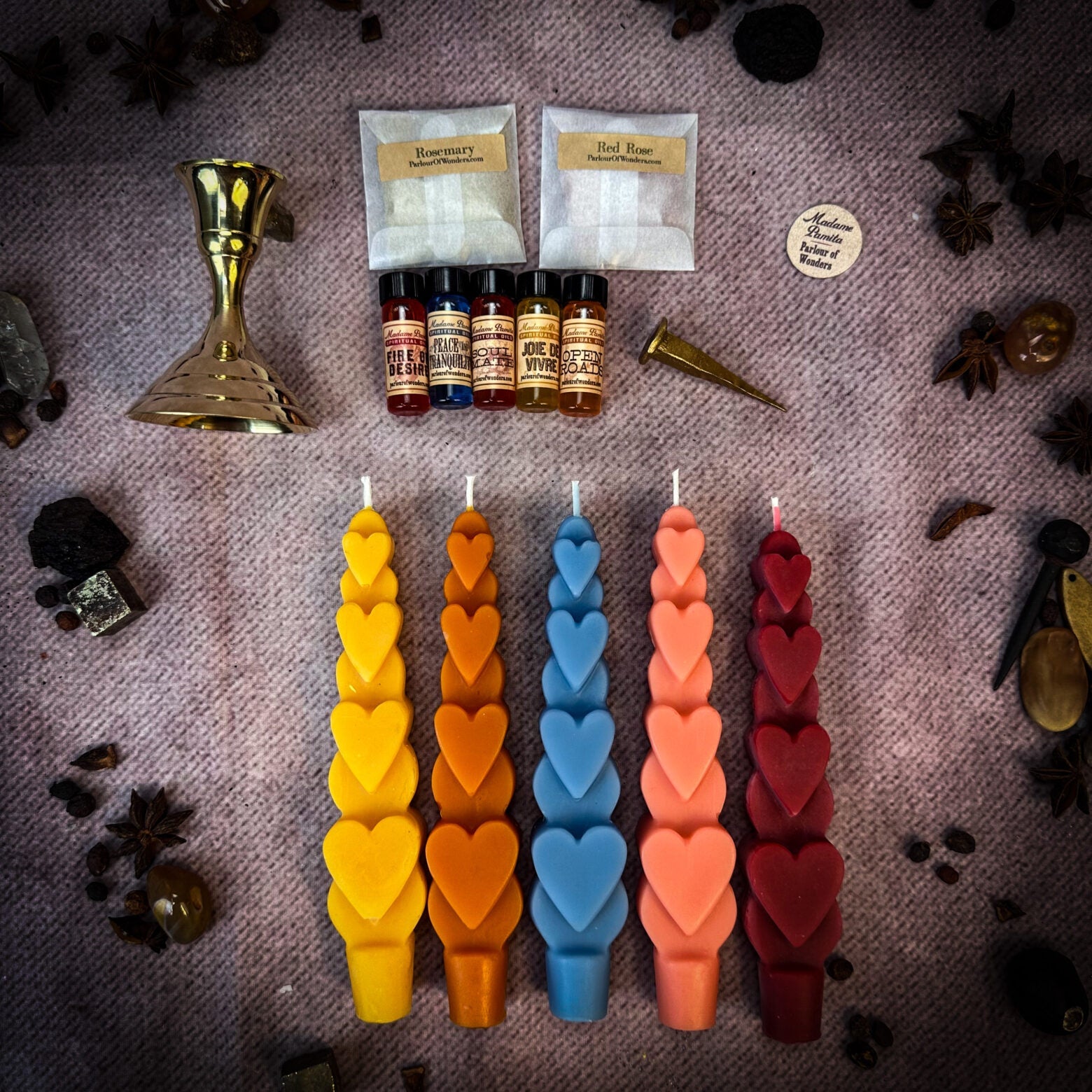 Love Wishes Candle Spell Kit - Multi-Day Love Manifestation Magic | Candle Spell Kit | Wiccan Center