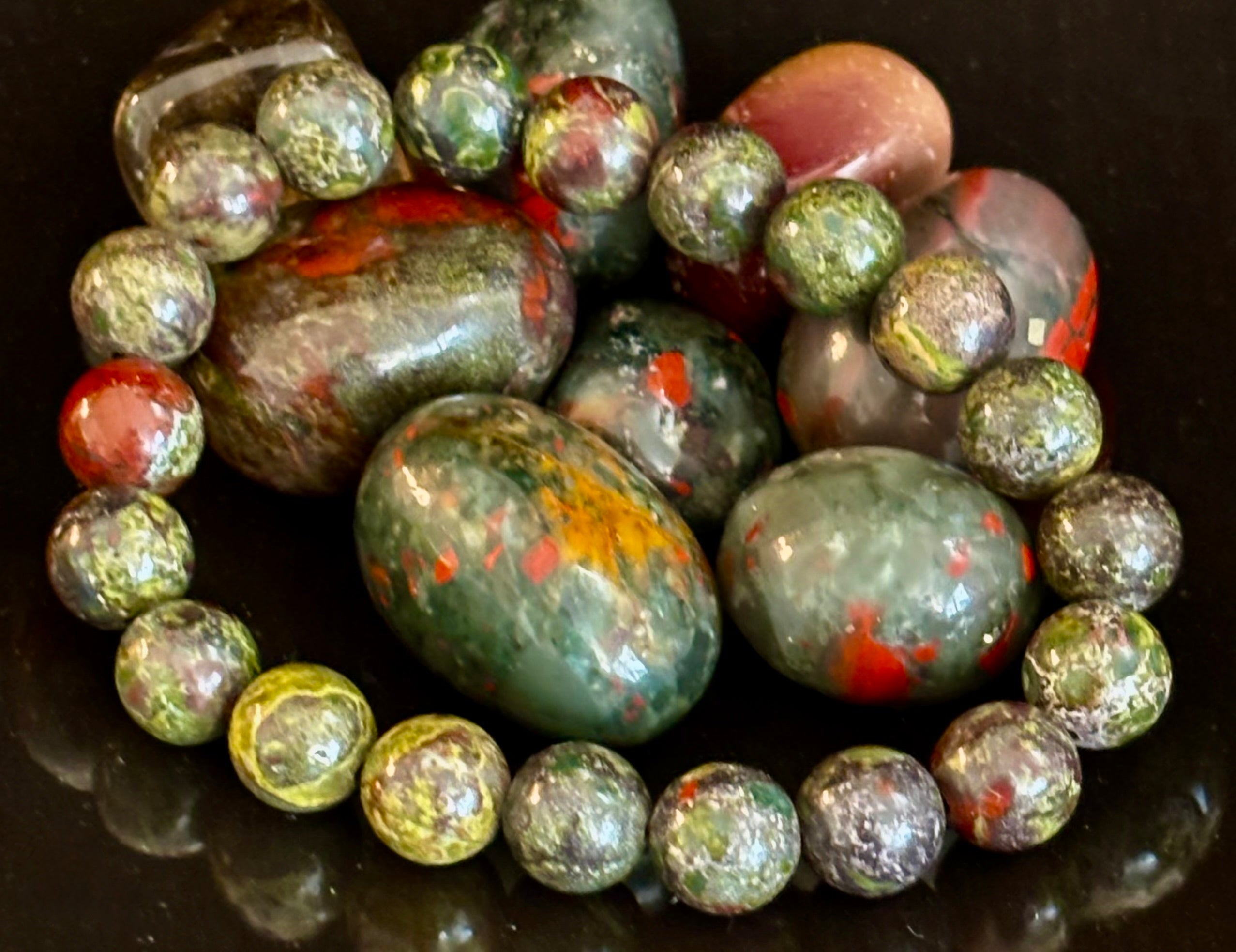 Dragon Bloodstone Bracelet – Courage, Vitality & Empowered Protection (Medium & Large Wrists) | | Wiccan Center