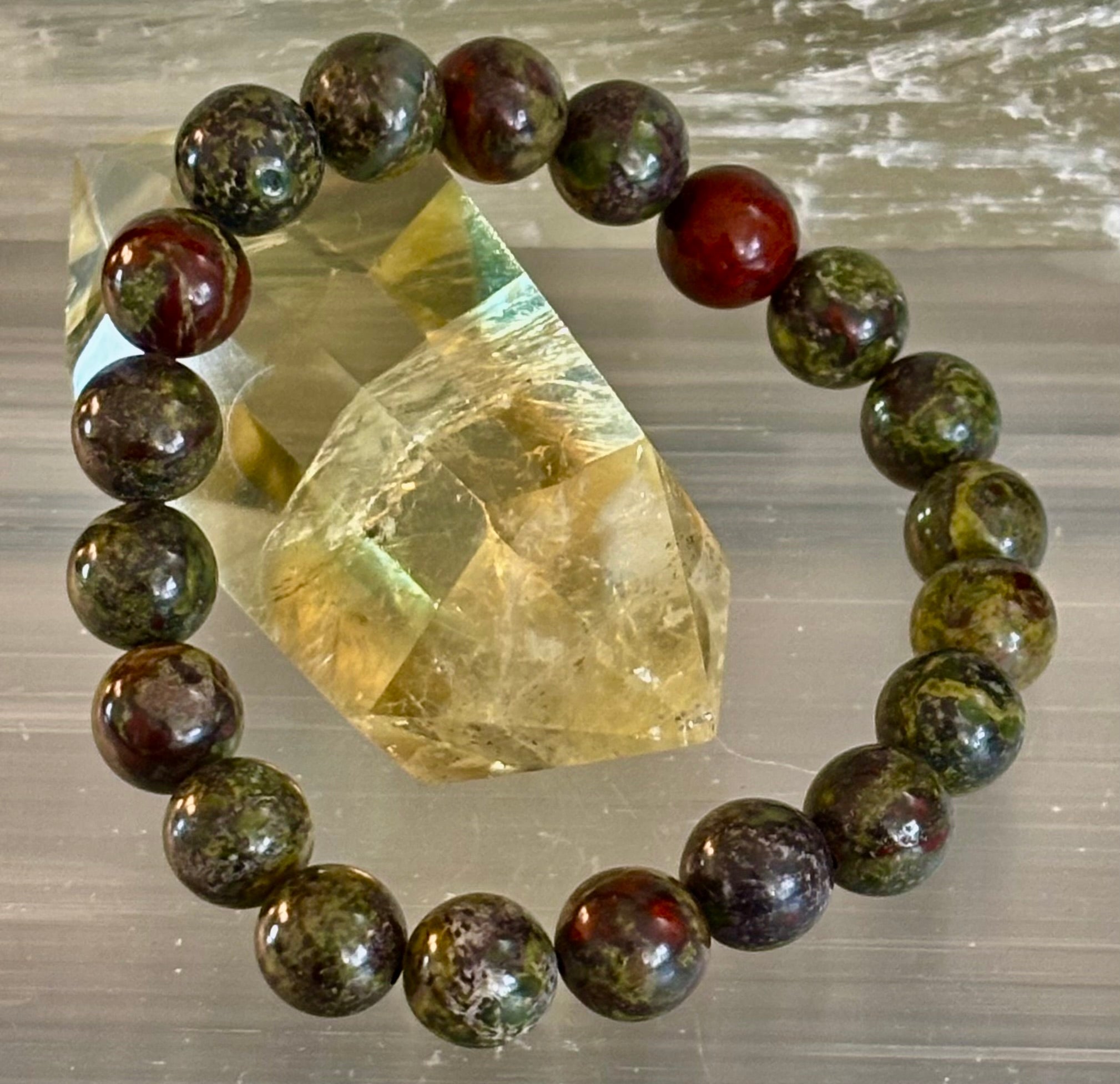 Dragon Bloodstone Bracelet – Courage, Vitality & Empowered Protection (Medium & Large Wrists) | | Wiccan Center