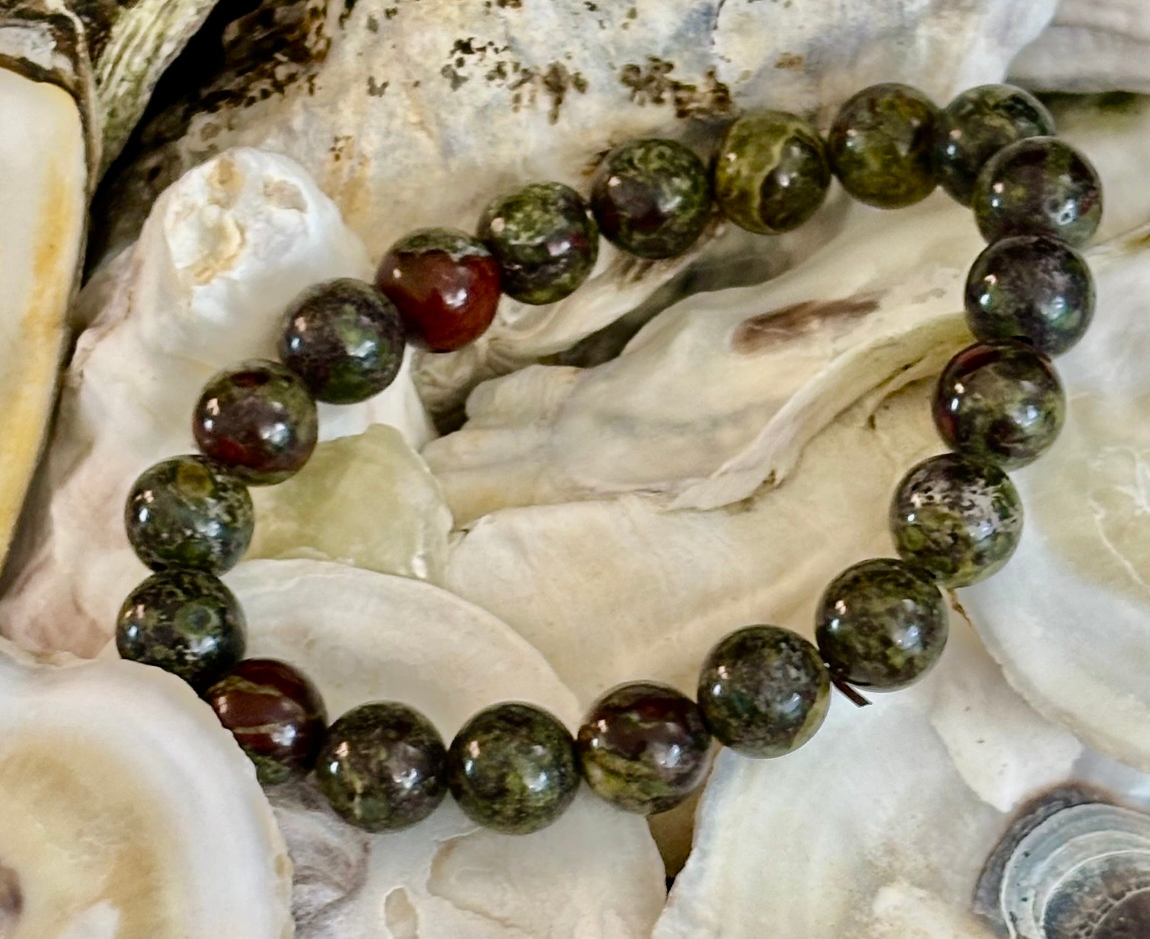 Dragon Bloodstone Bracelet – Courage, Vitality & Empowered Protection (Medium & Large Wrists) | | Wiccan Center