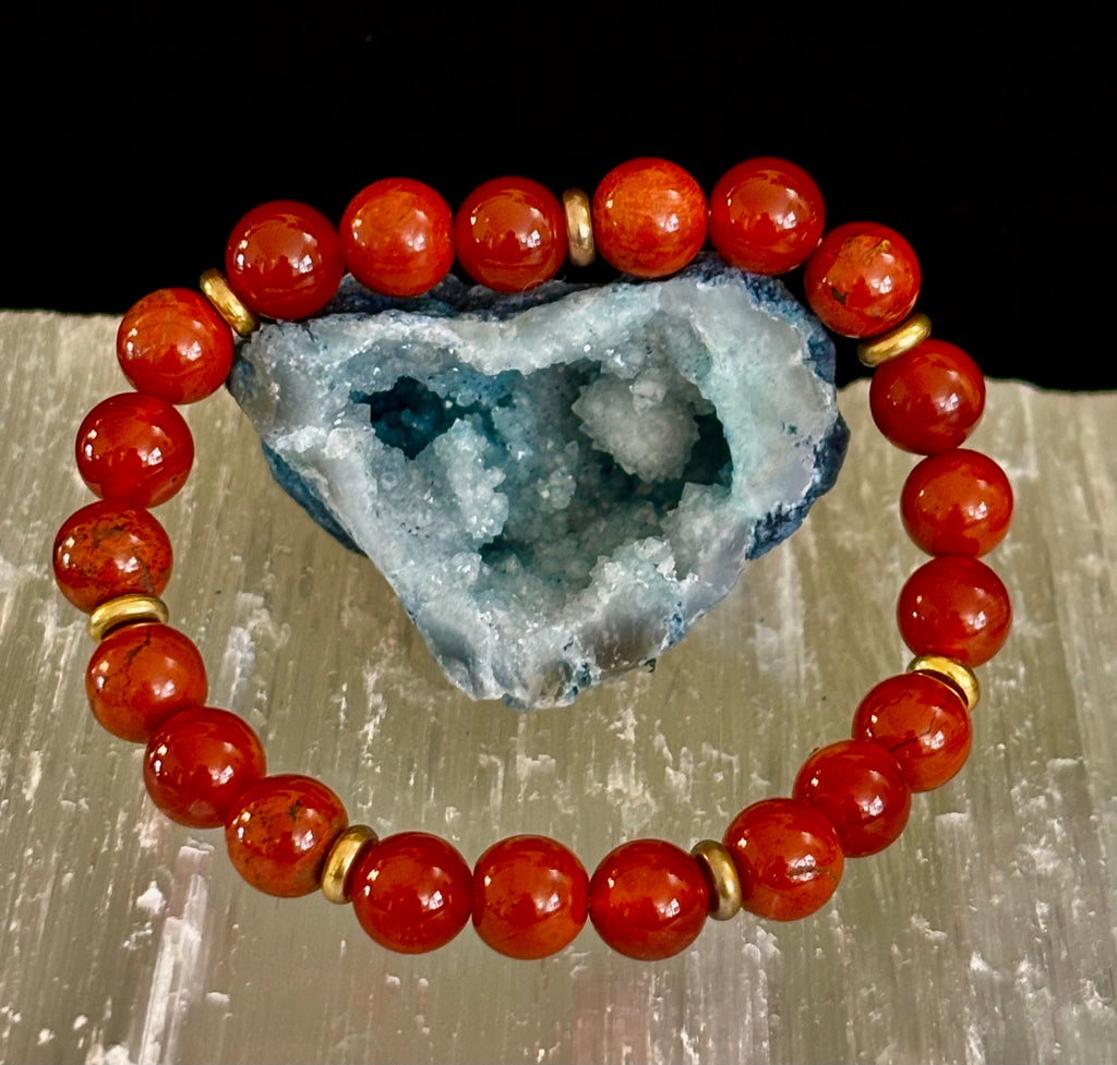 Carnelian & Red Jasper Empowerment Bracelet – Self-Confidence & Success | | Wiccan Center