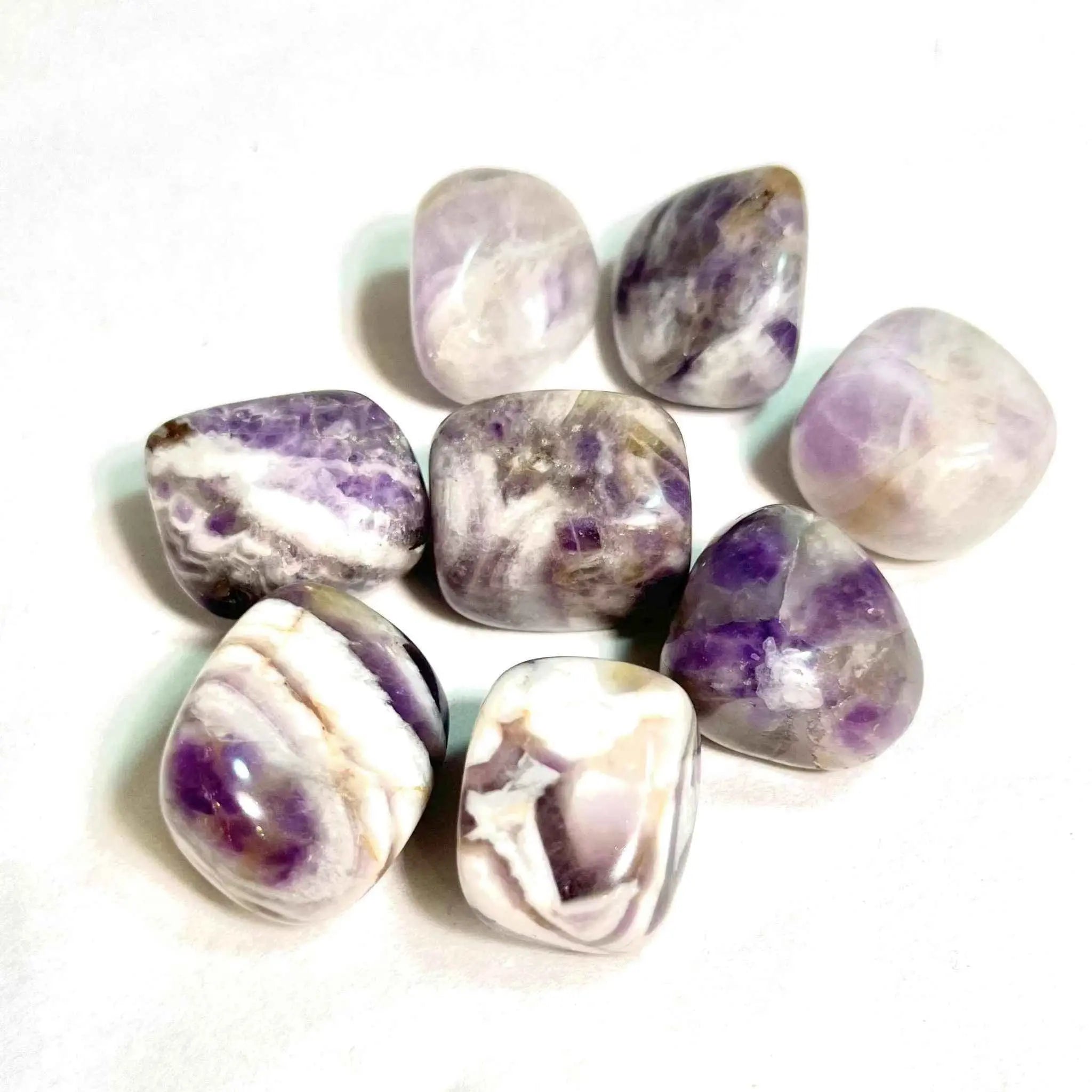 Chevron Amethyst Tumbled Stone | Tumbled Stones | Wiccan Center