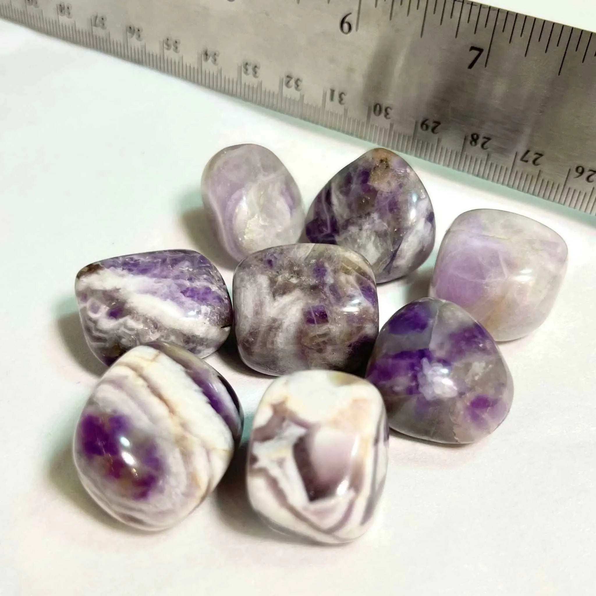 Chevron Amethyst Tumbled Stone | Tumbled Stones | Wiccan Center