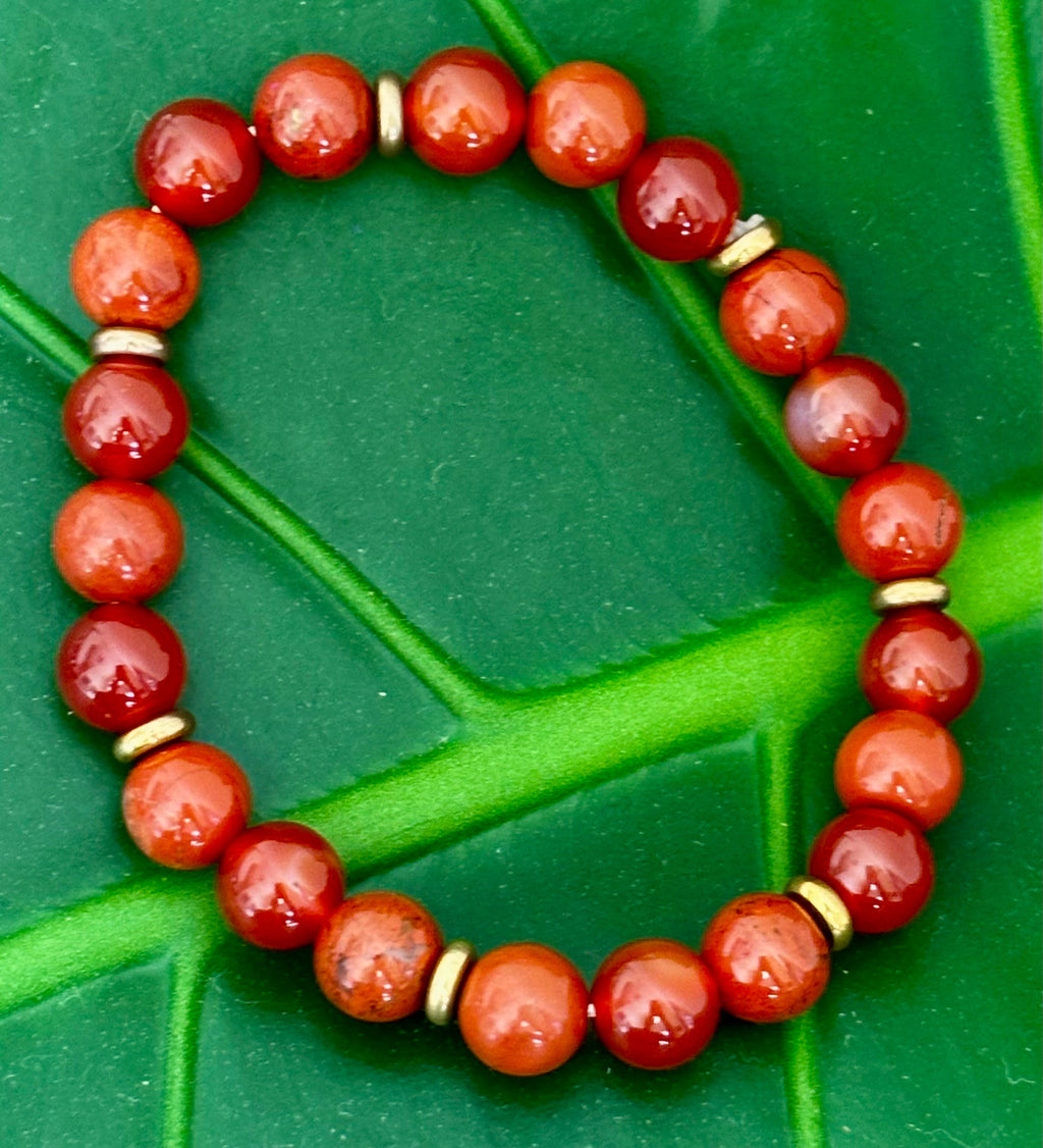 Carnelian & Red Jasper Empowerment Bracelet – Self-Confidence & Success | | Wiccan Center