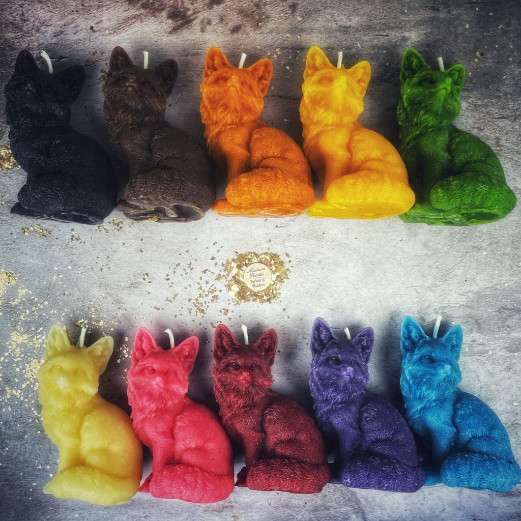 Beeswax Fast Fox Spell Candle - Quick Results & Cunning Magic | Beeswax Candle | Wiccan Center