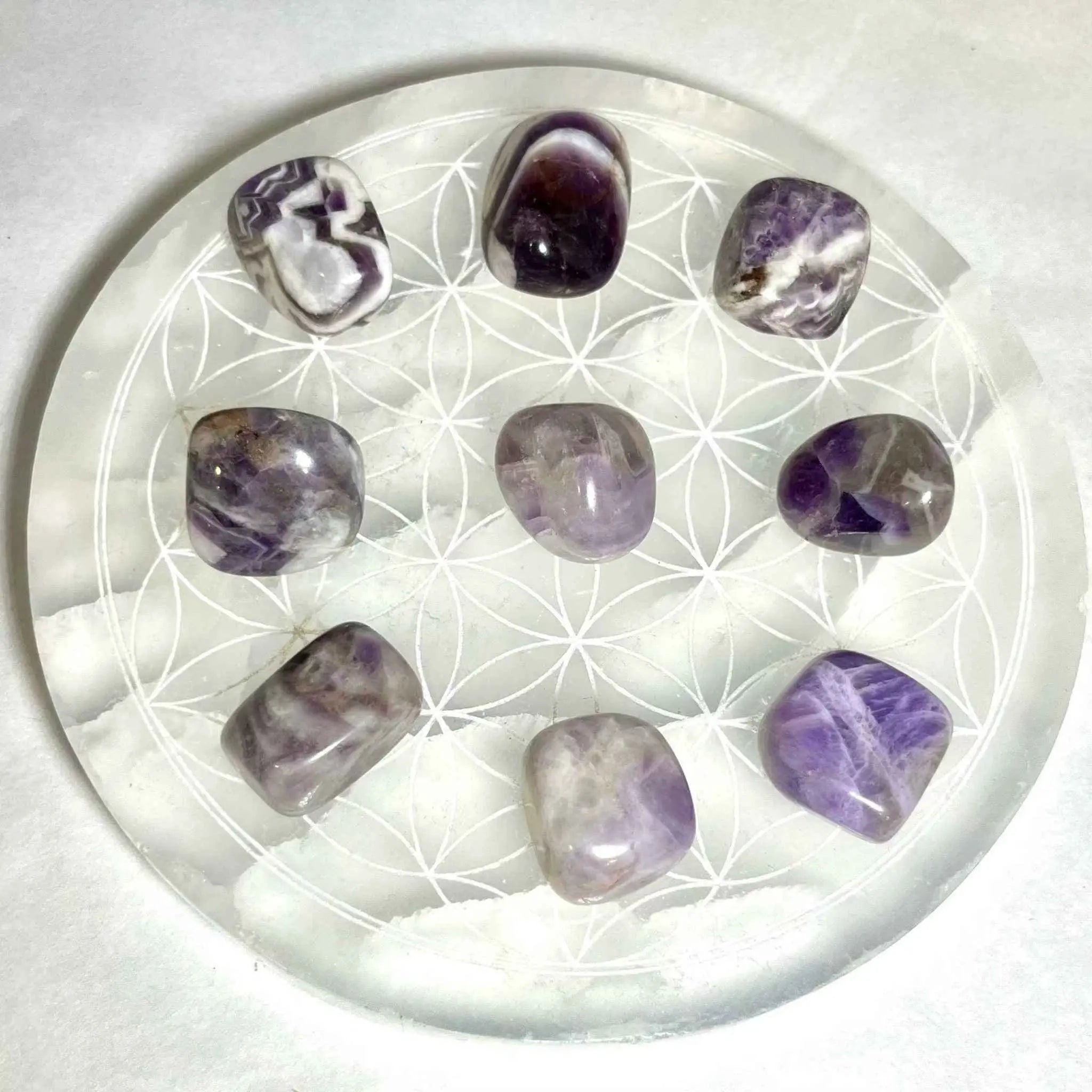 Chevron Amethyst Tumbled Stone | Tumbled Stones | Wiccan Center