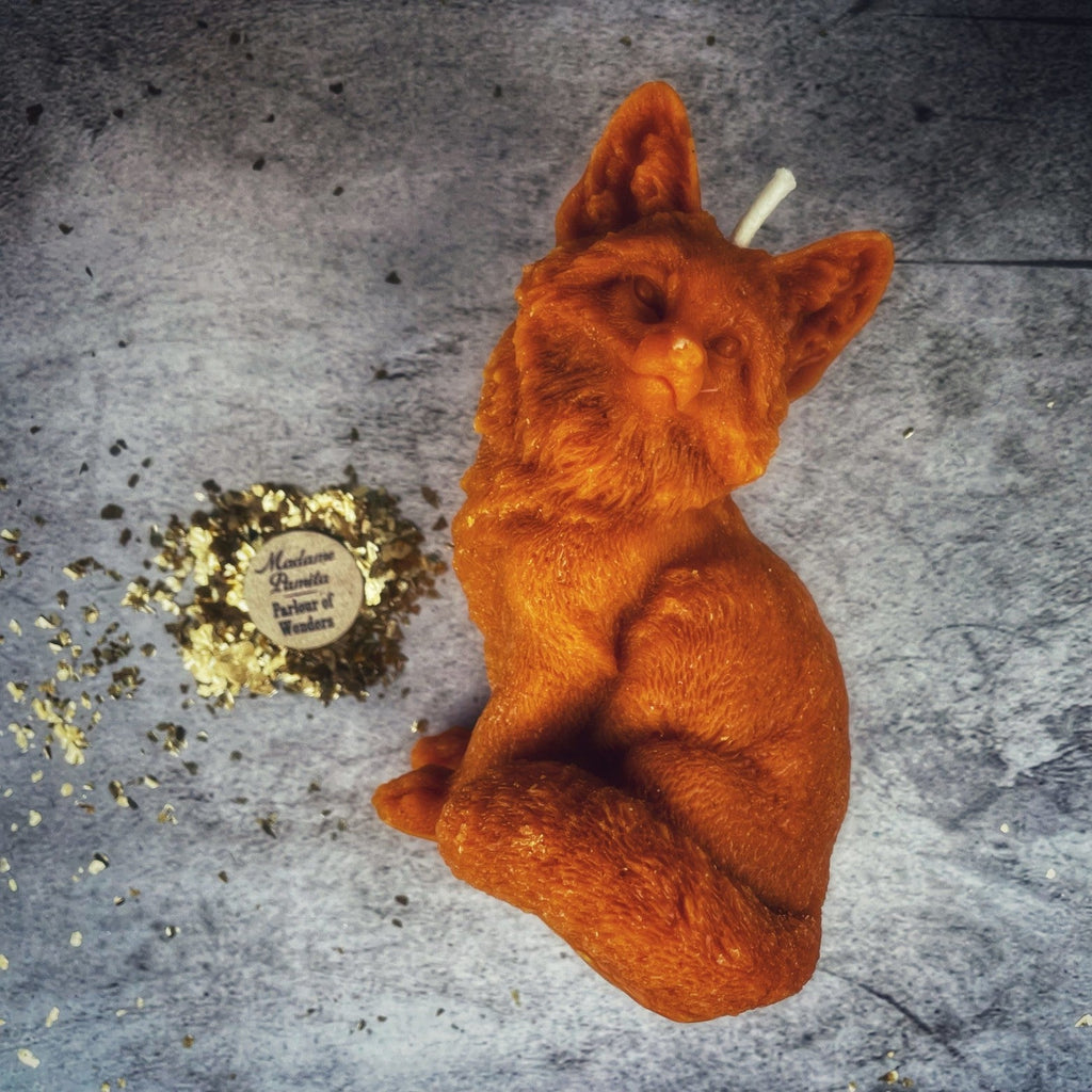 Beeswax Fast Fox Spell Candle - Quick Results & Cunning Magic | Beeswax Candle | Wiccan Center
