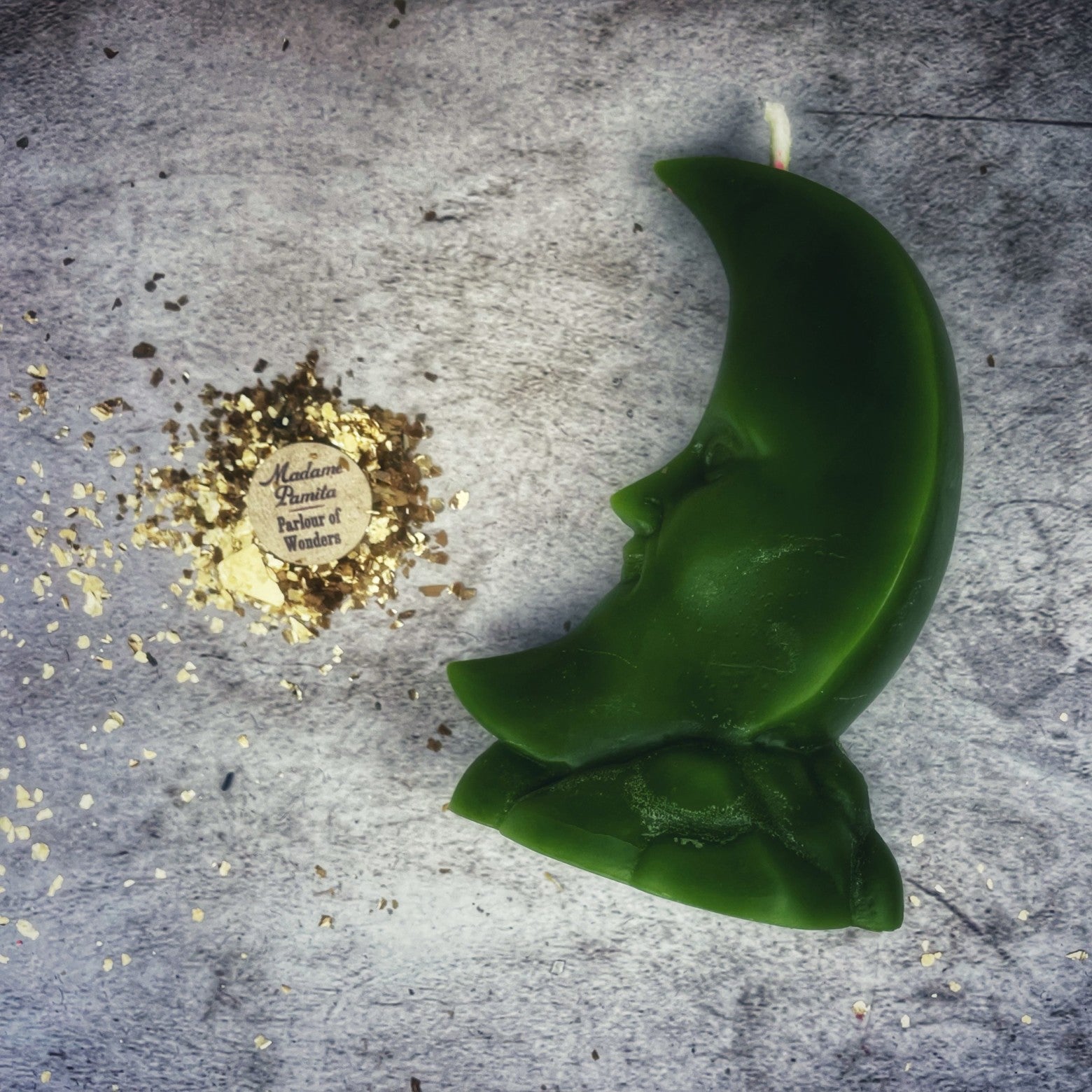 Beeswax Crescent Moon Spell Candle - Lunar Magic & Manifestation | Beeswax Candle | Wiccan Center
