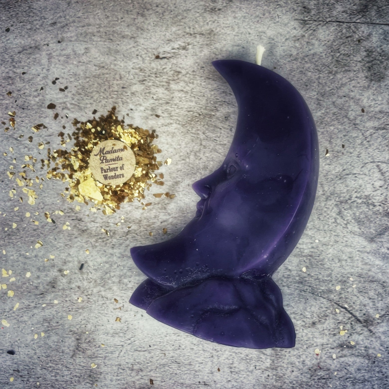Beeswax Crescent Moon Spell Candle - Lunar Magic & Manifestation | Beeswax Candle | Wiccan Center