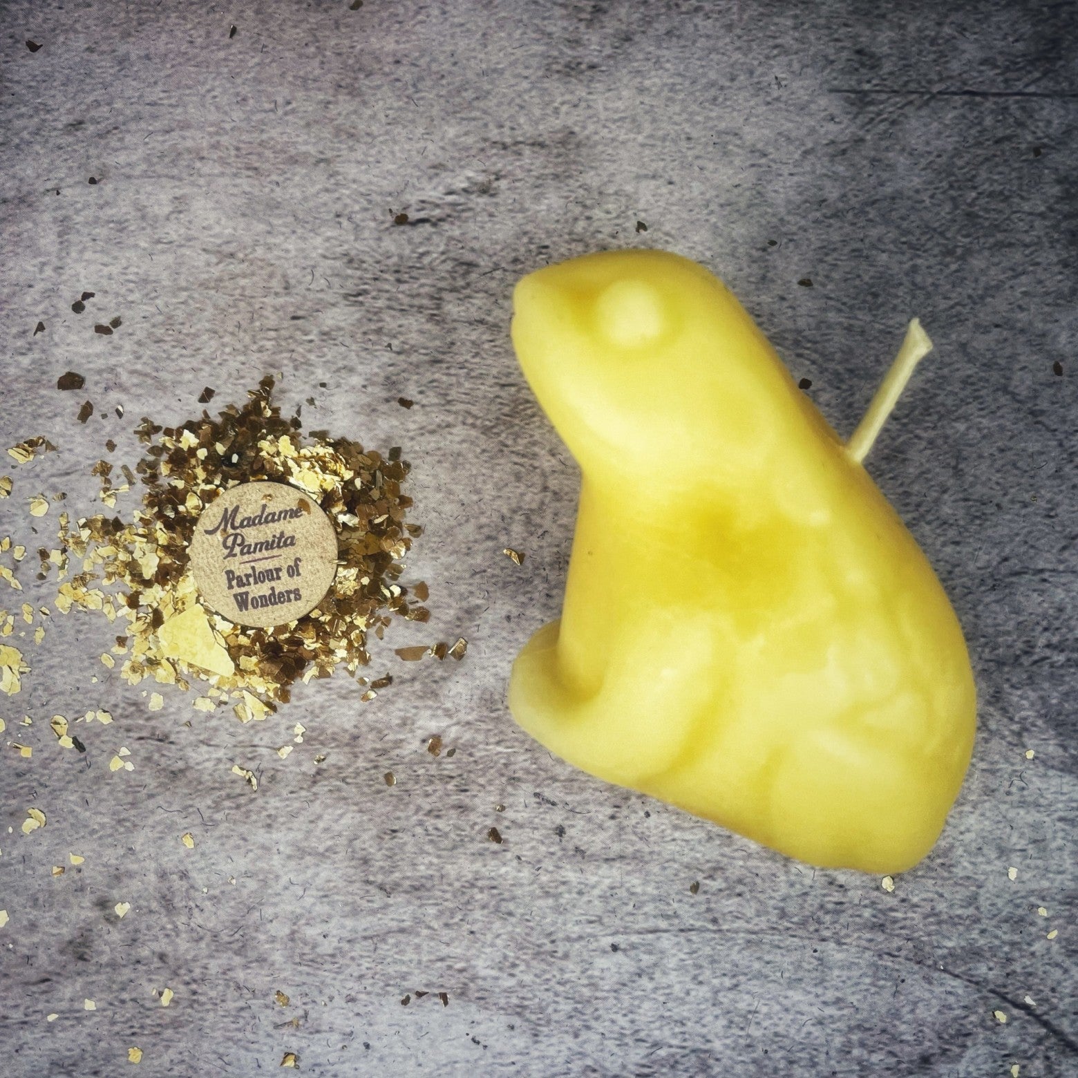Beeswax Lucky Money Frog Spell Candle - Abundance & Prosperity Magic | Beeswax Candle | Wiccan Center