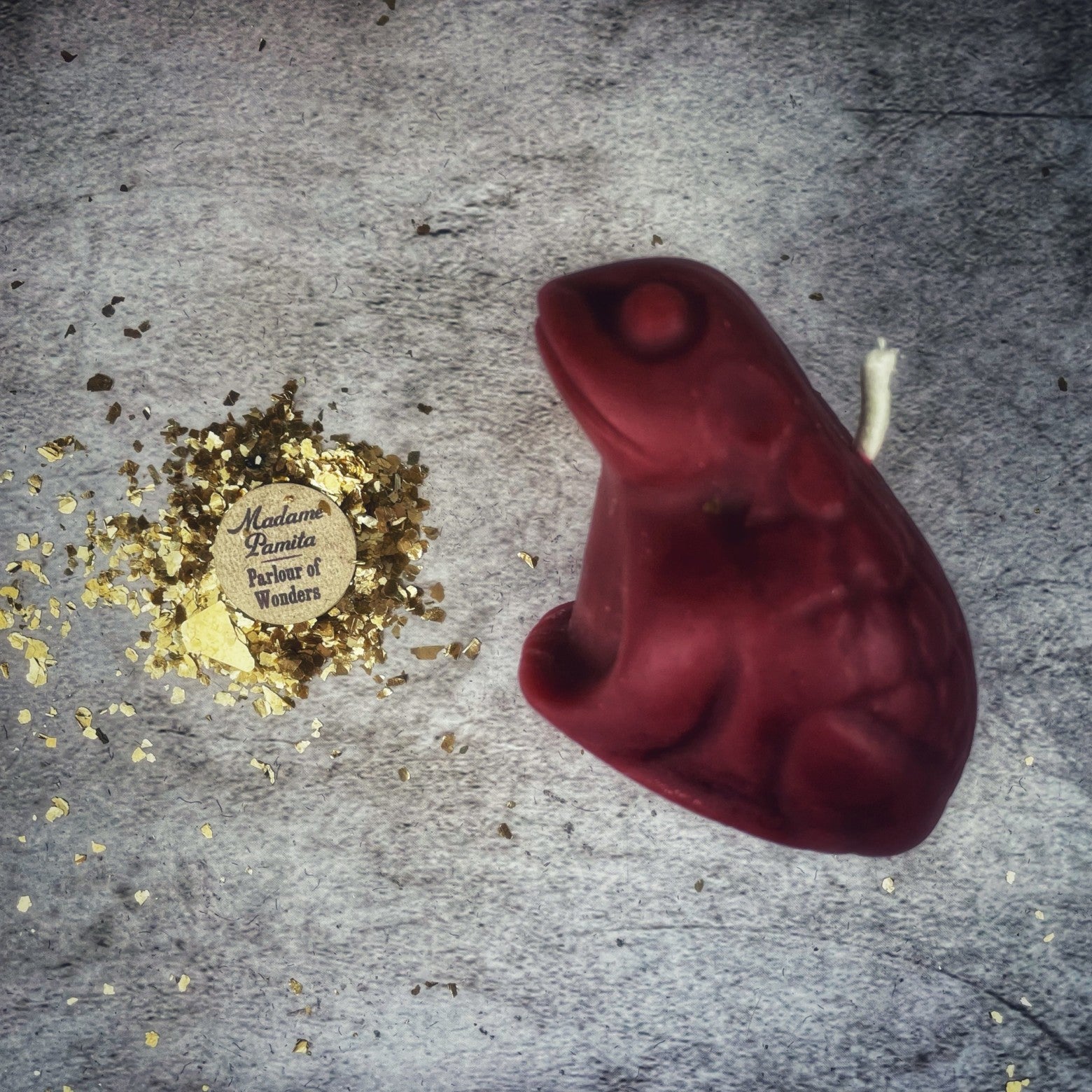 Beeswax Lucky Money Frog Spell Candle - Abundance & Prosperity Magic | Beeswax Candle | Wiccan Center