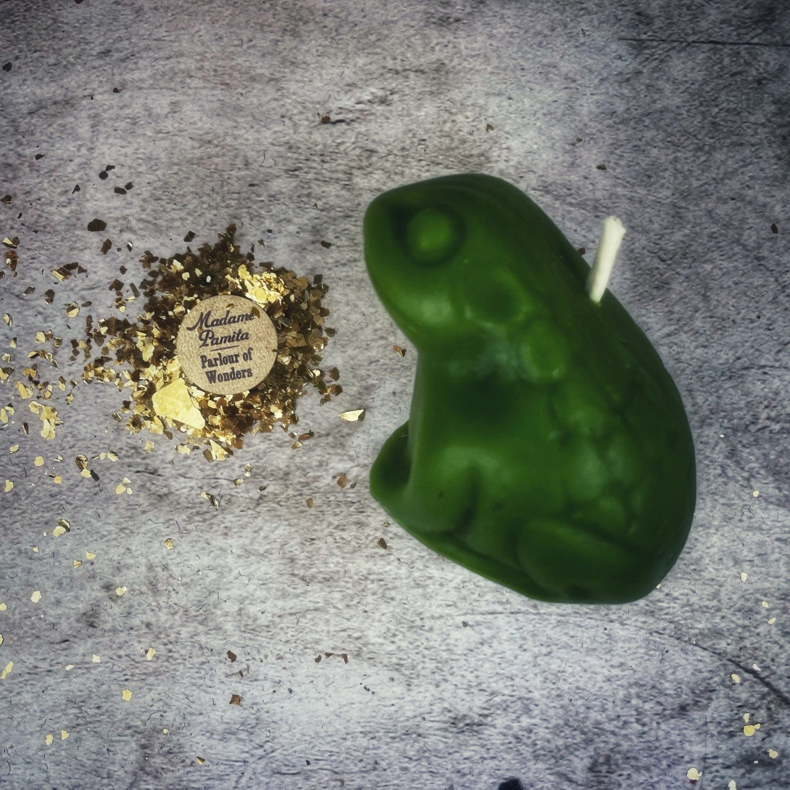 Beeswax Lucky Money Frog Spell Candle - Abundance & Prosperity Magic | Beeswax Candle | Wiccan Center